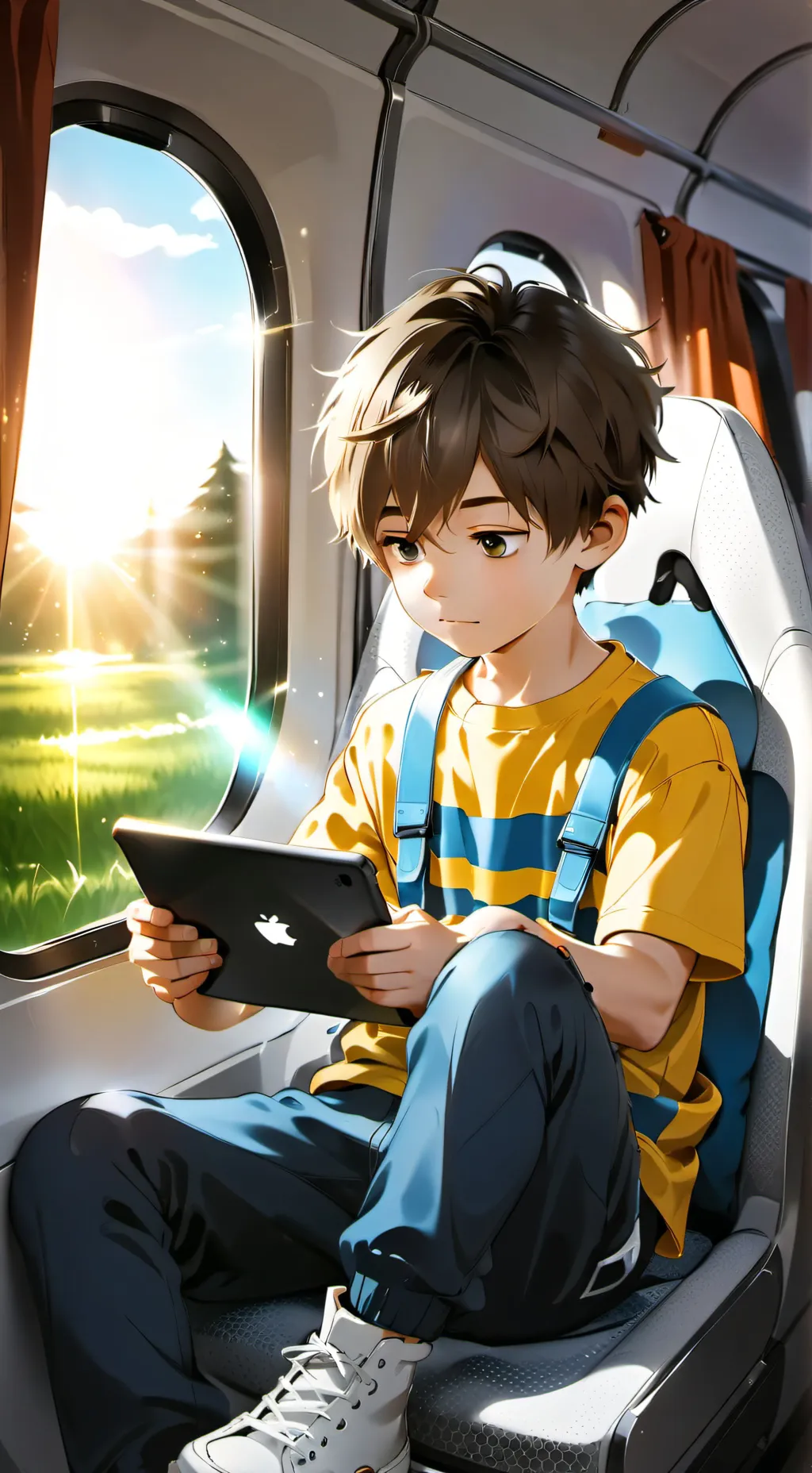 ai character: iPad kid background