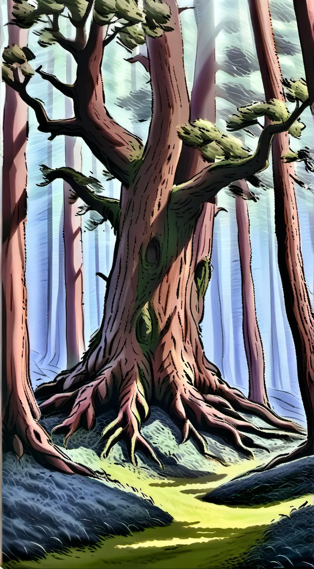 ai character: The Forest background