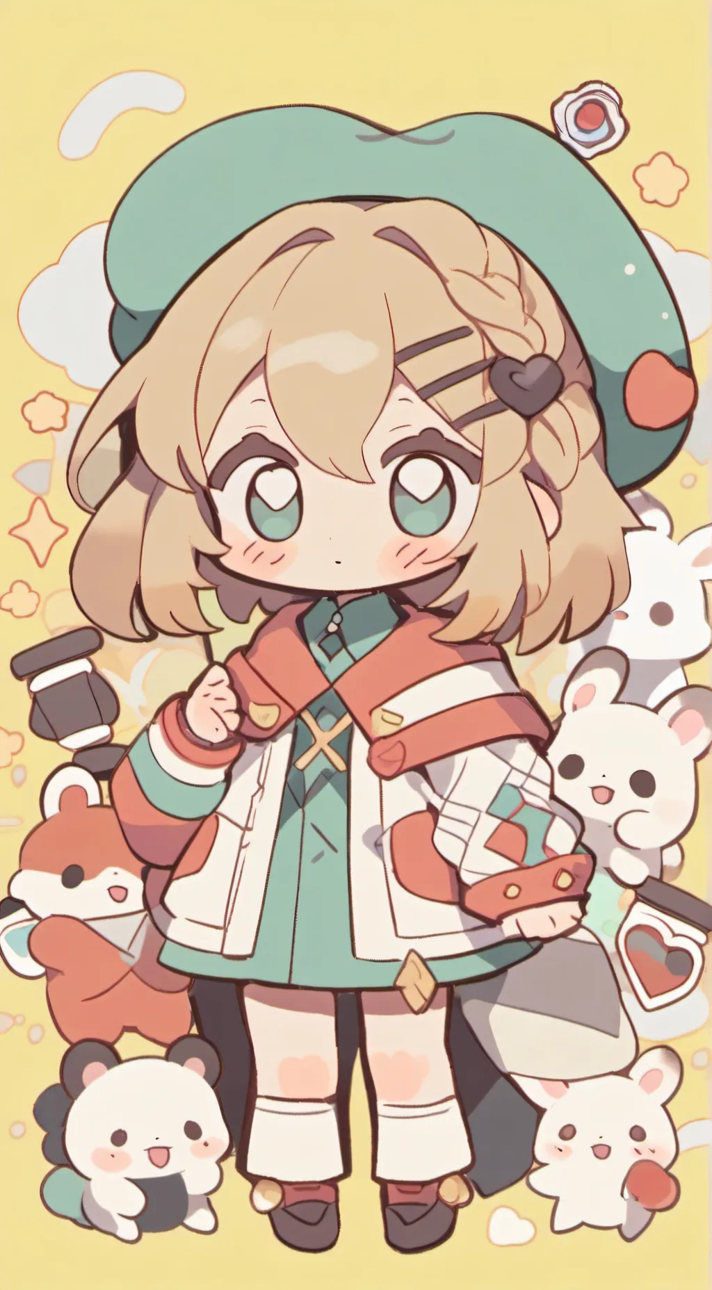 ai character: cena en familia background