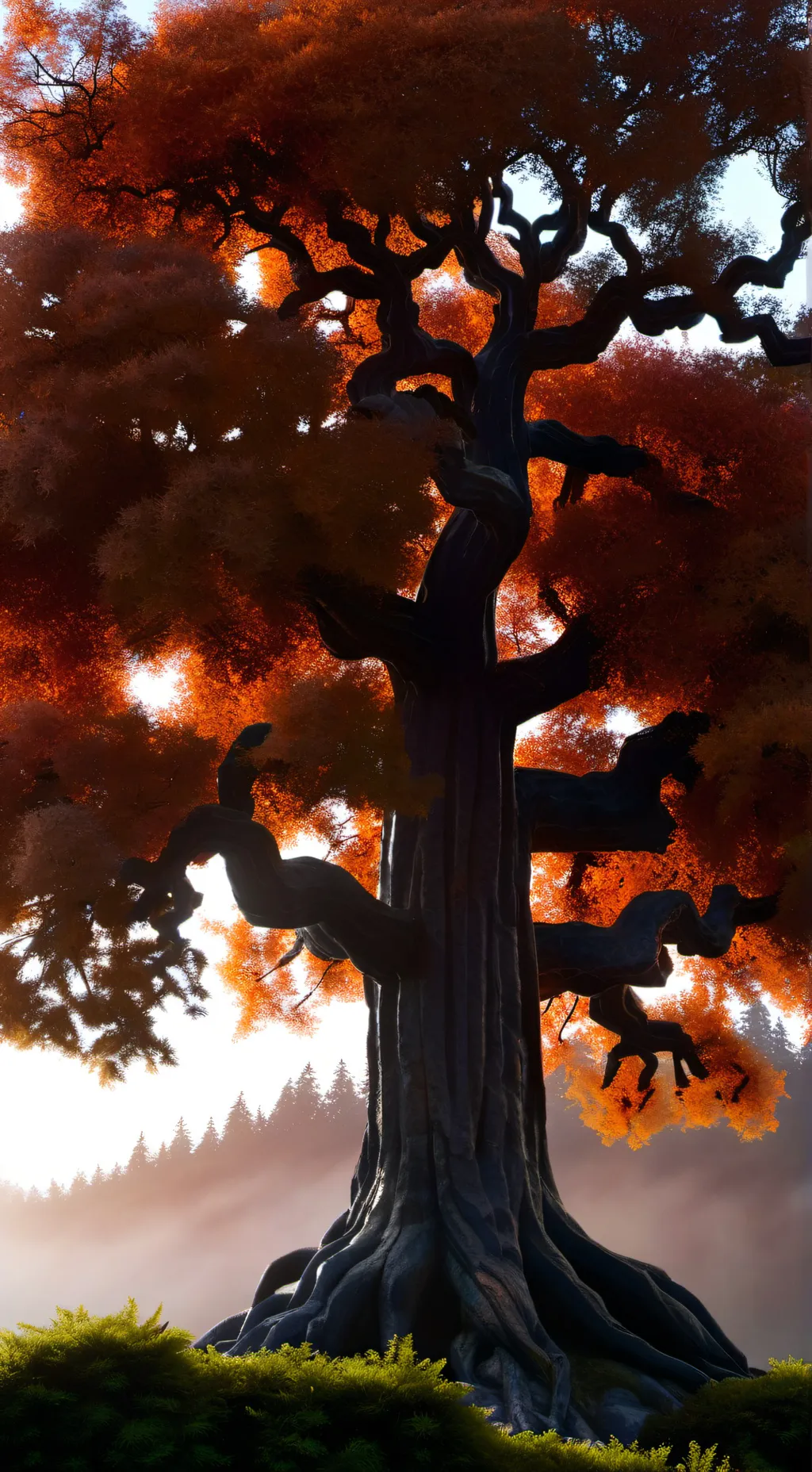 ai character: Tree background