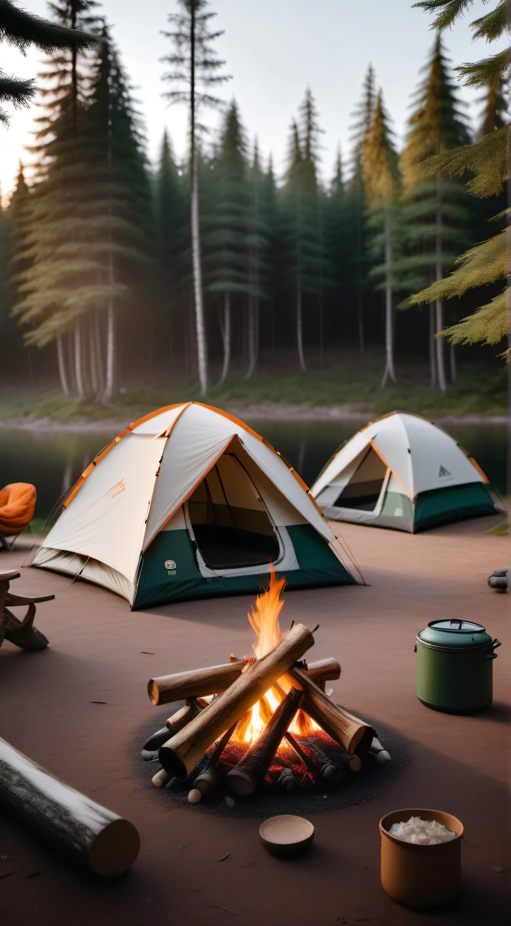 ai character: DW Camping trip background