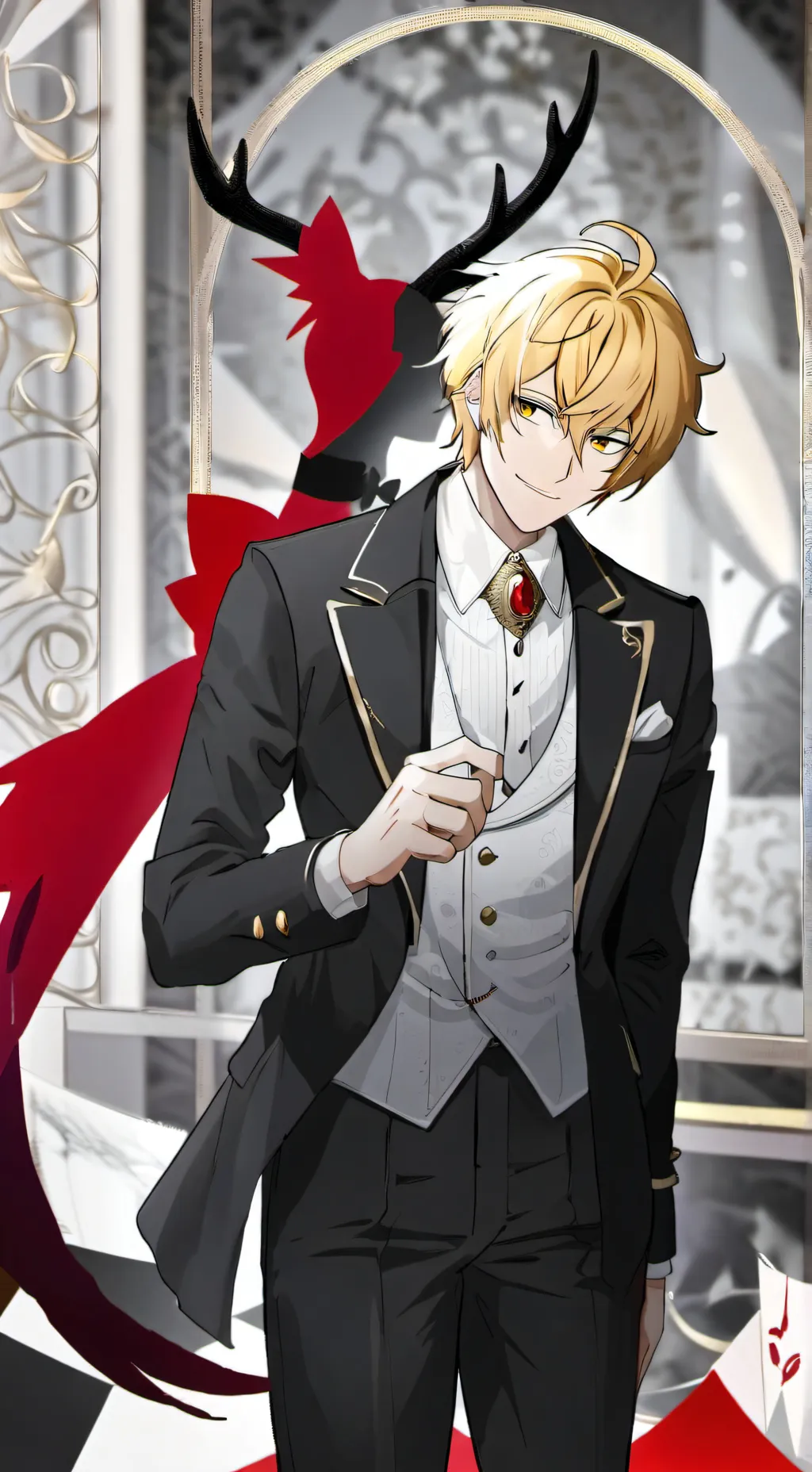 ai character: Radio Apple background