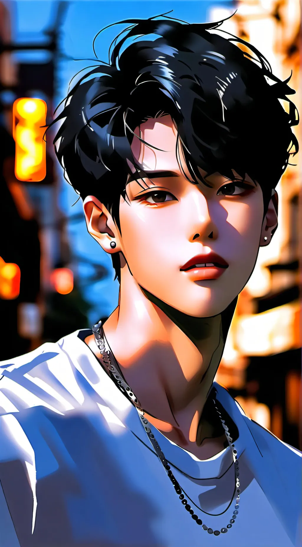 ai character: Leon  background