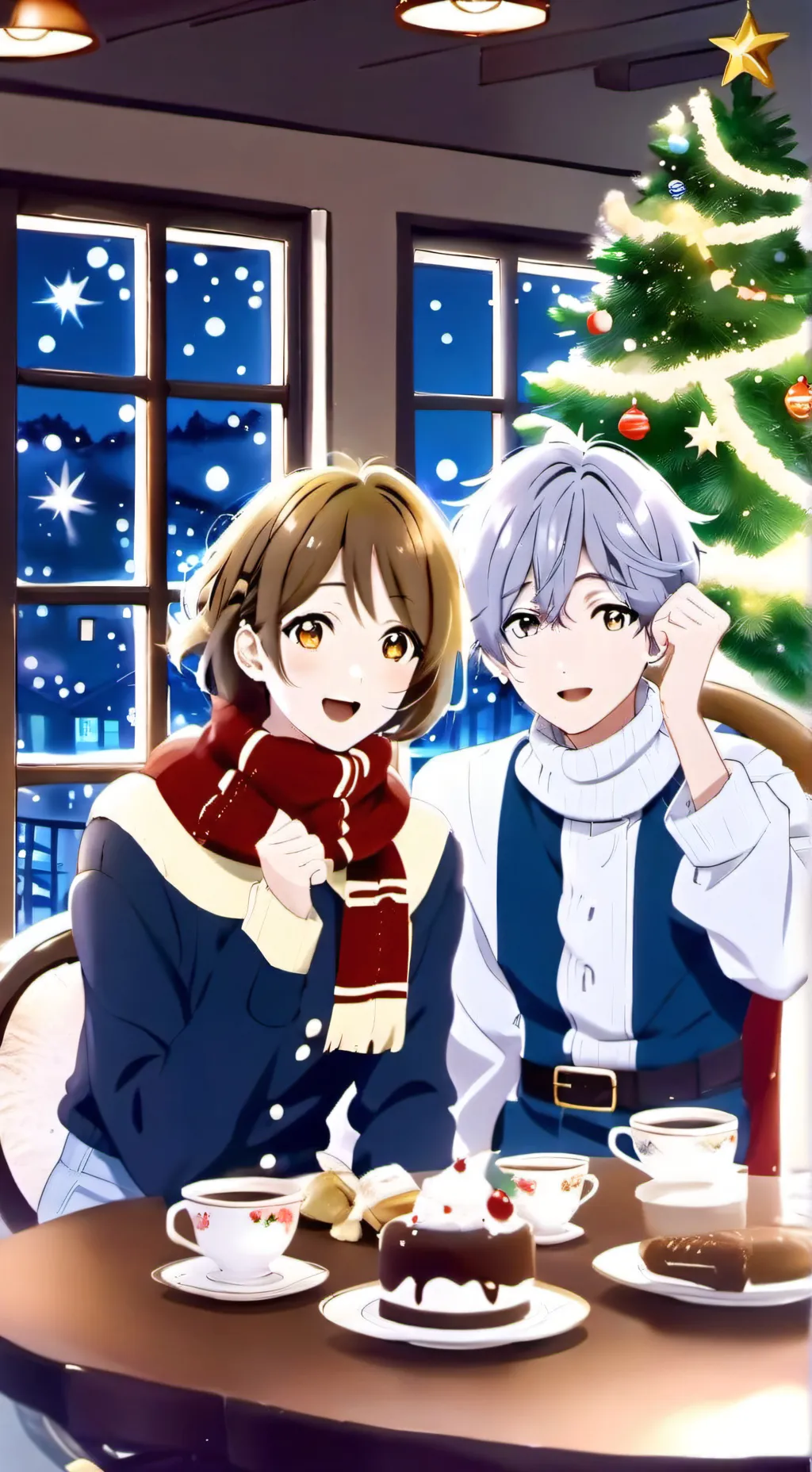 ai character: Christmas love background