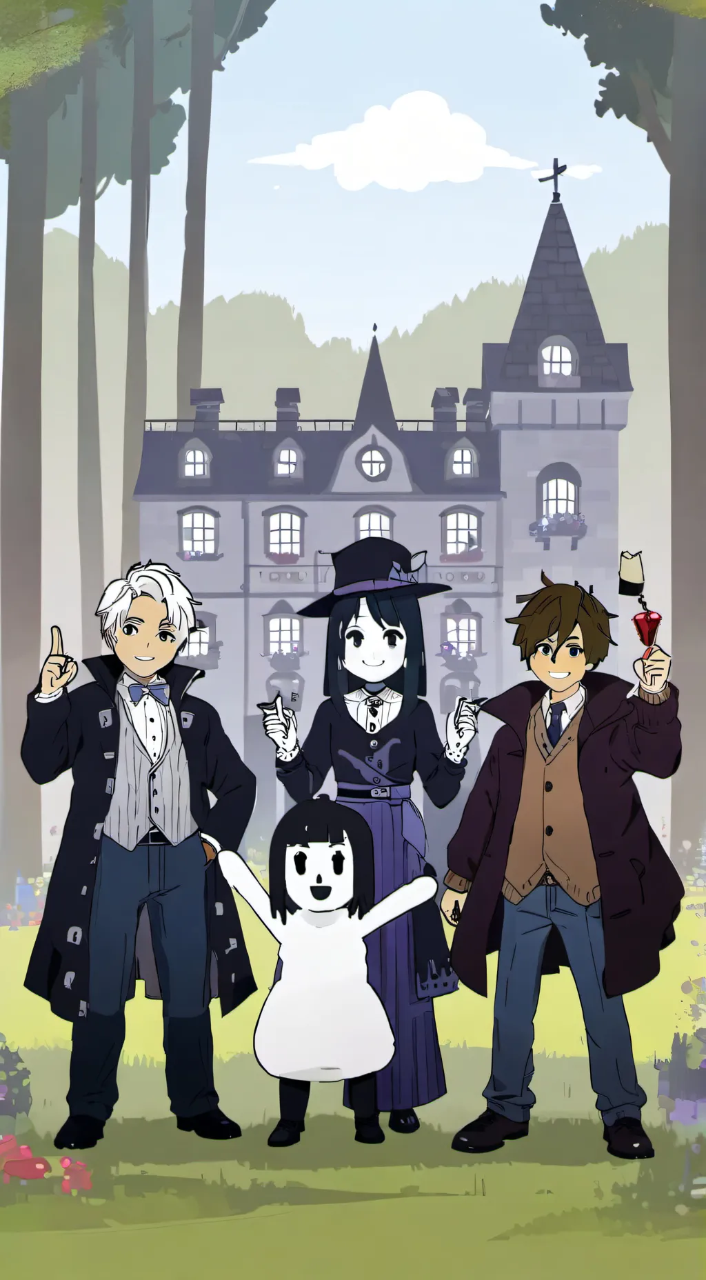 ai character: normal😅 background