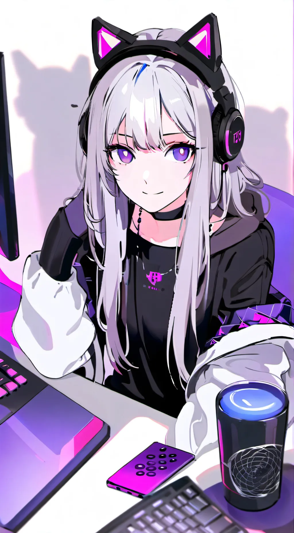 ai character: Chica Gamer background