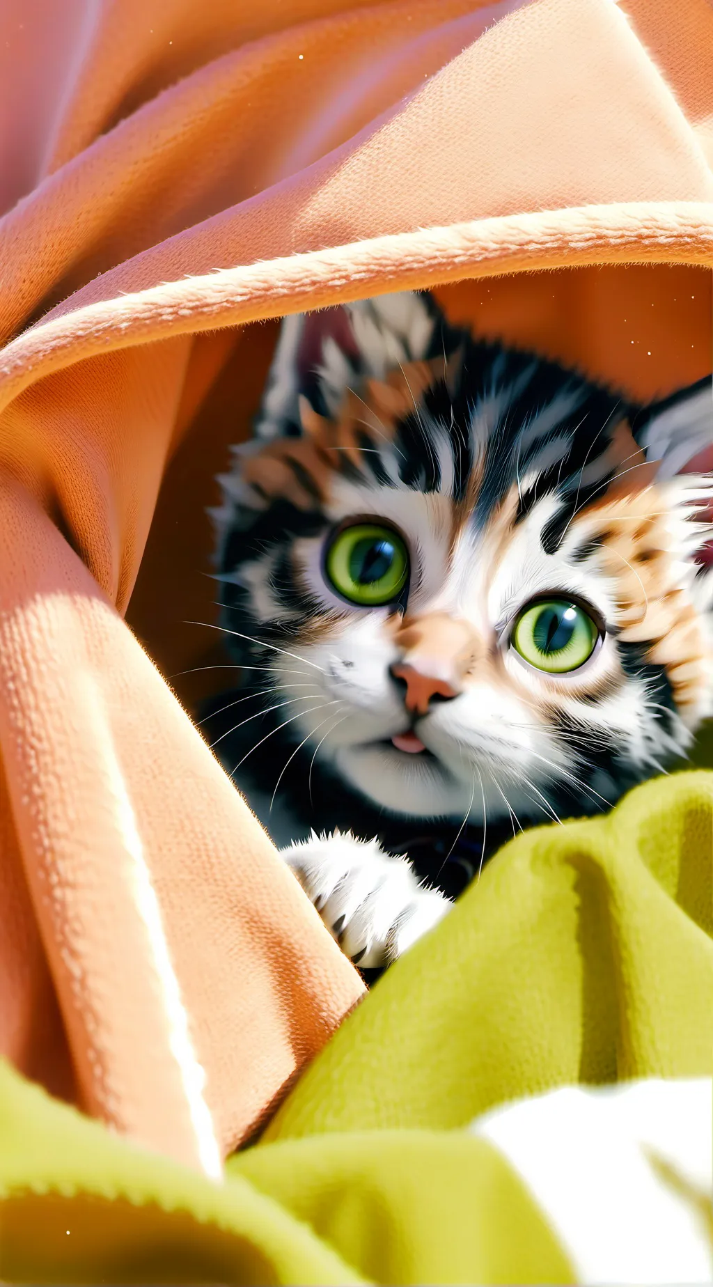 ai character: kitten  background