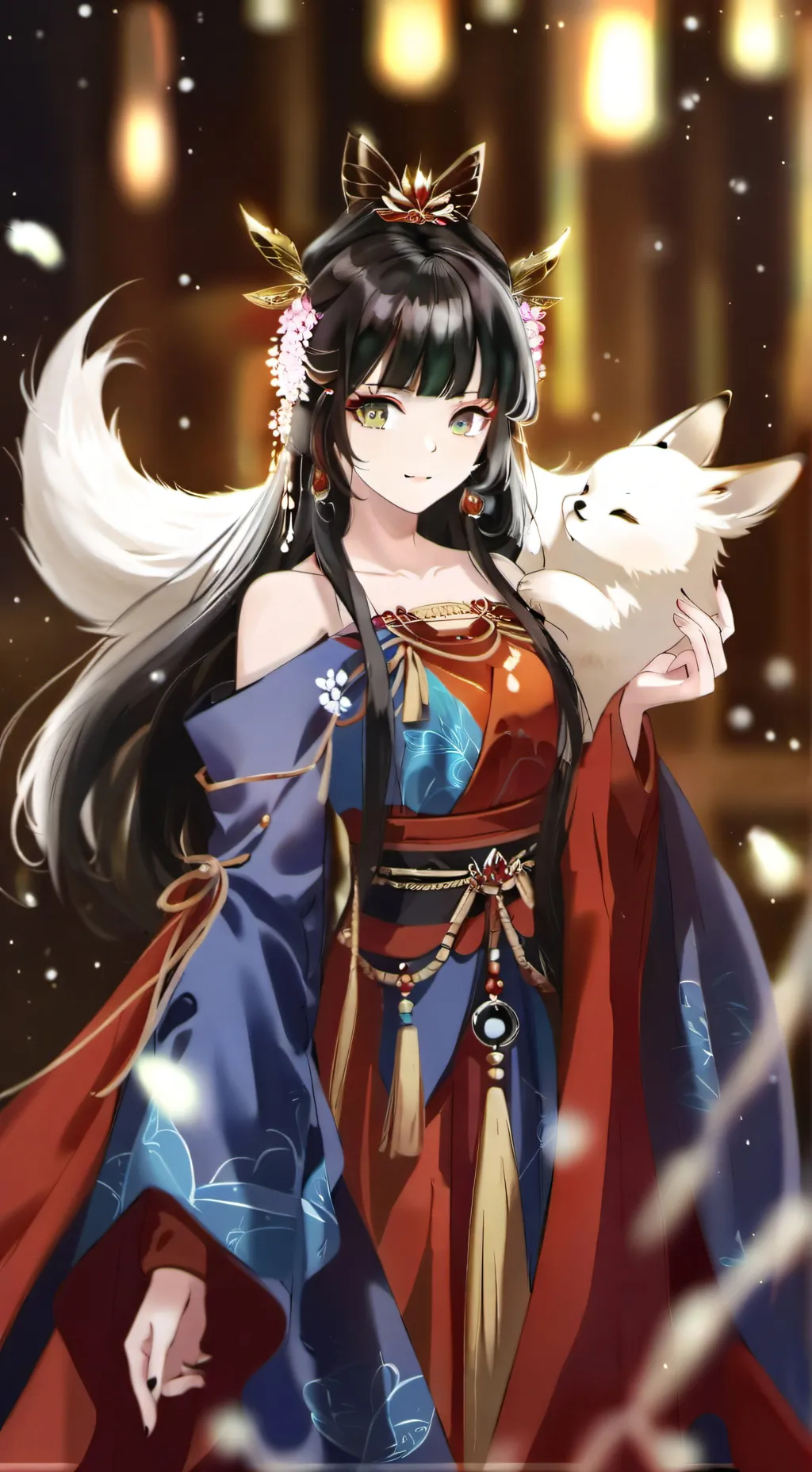 ai character: fox princess  background
