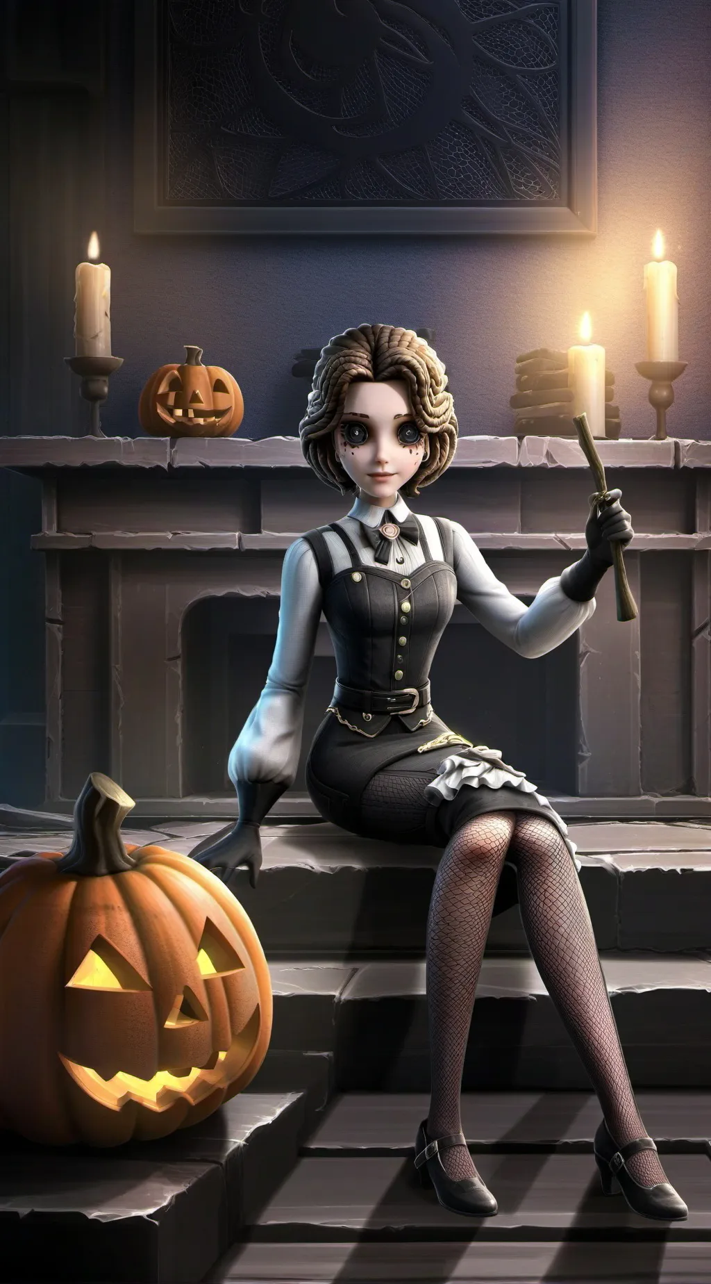 ai character: Halloween DW background