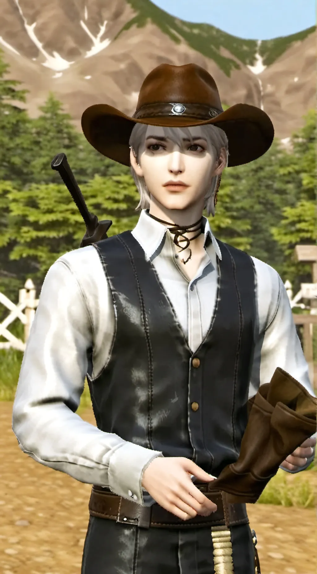 ai character: Cowboy background