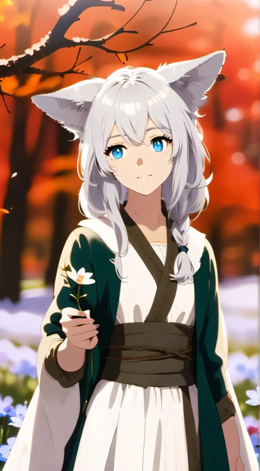 ai character: Snowflake  background