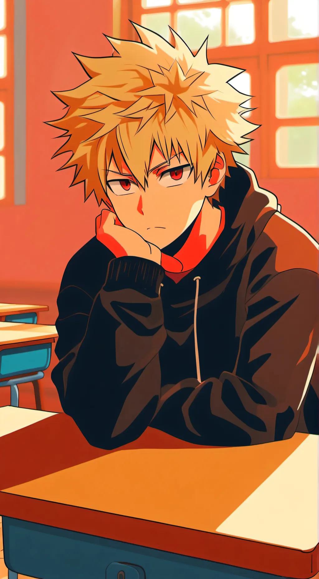 ai character: Katsuki Bakugo background