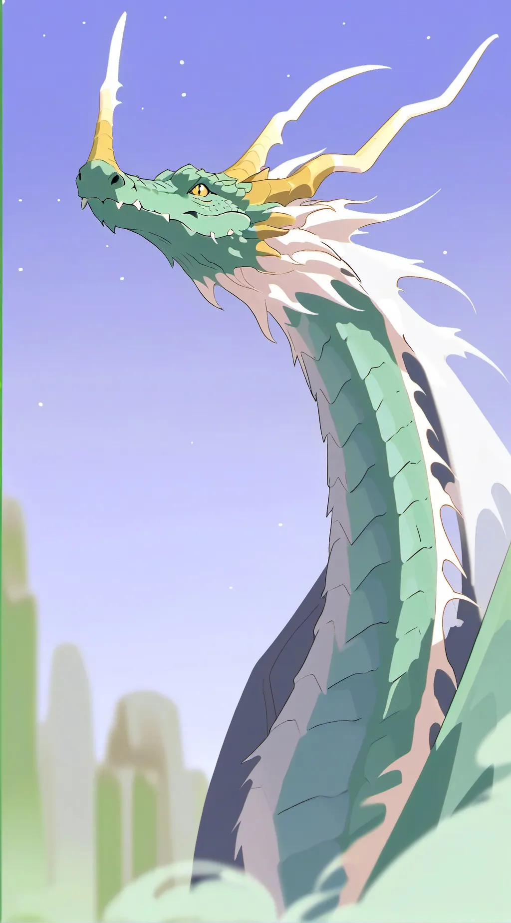 ai character: nature dragon background