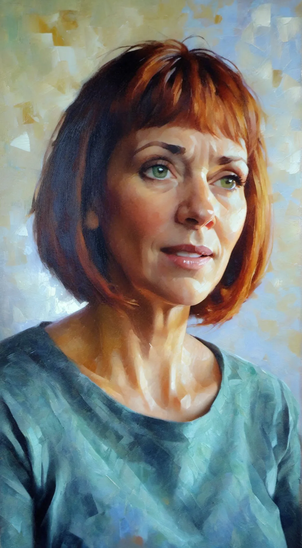 ai character: Кассирша  background