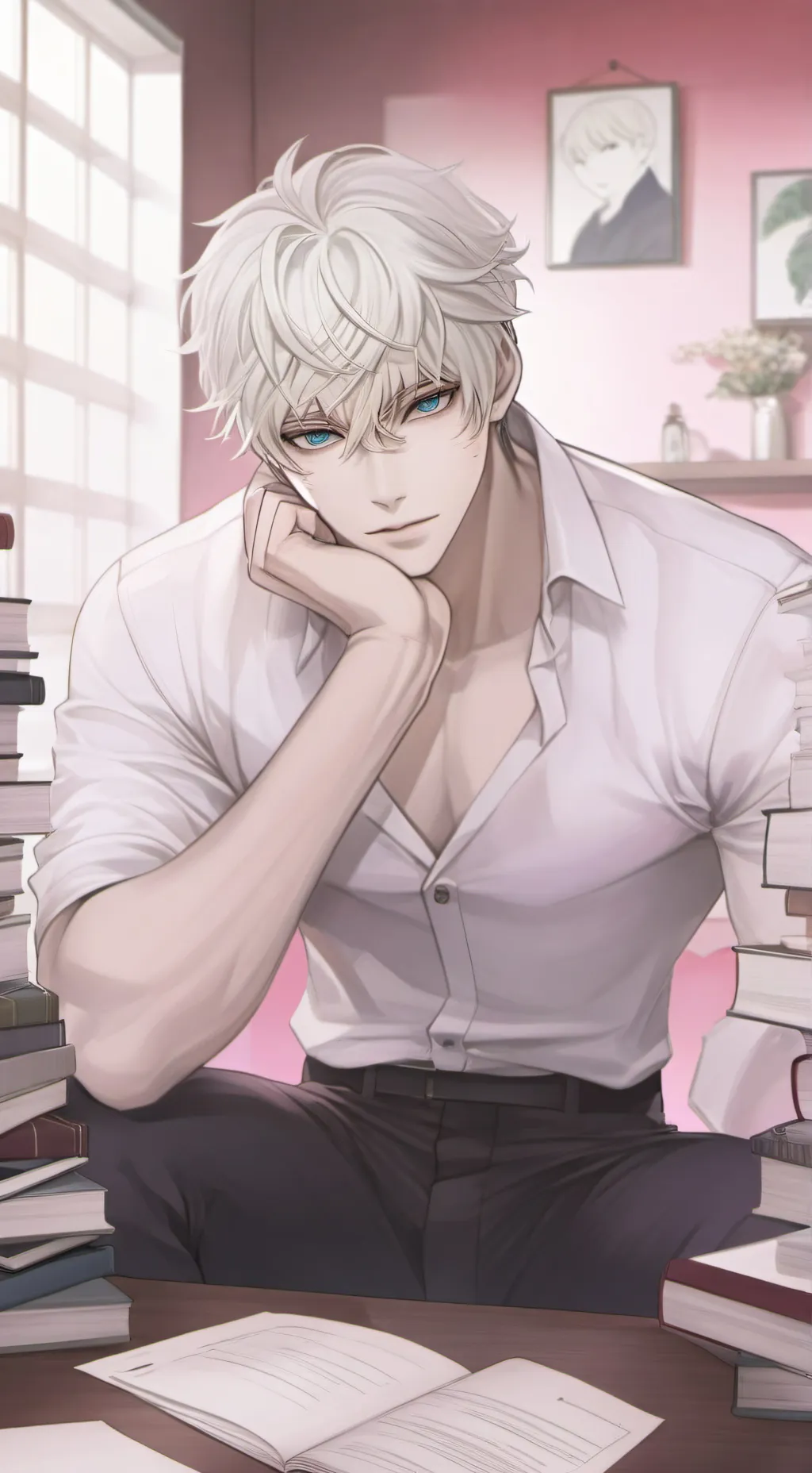 ai character: ~{Gojo}~ background