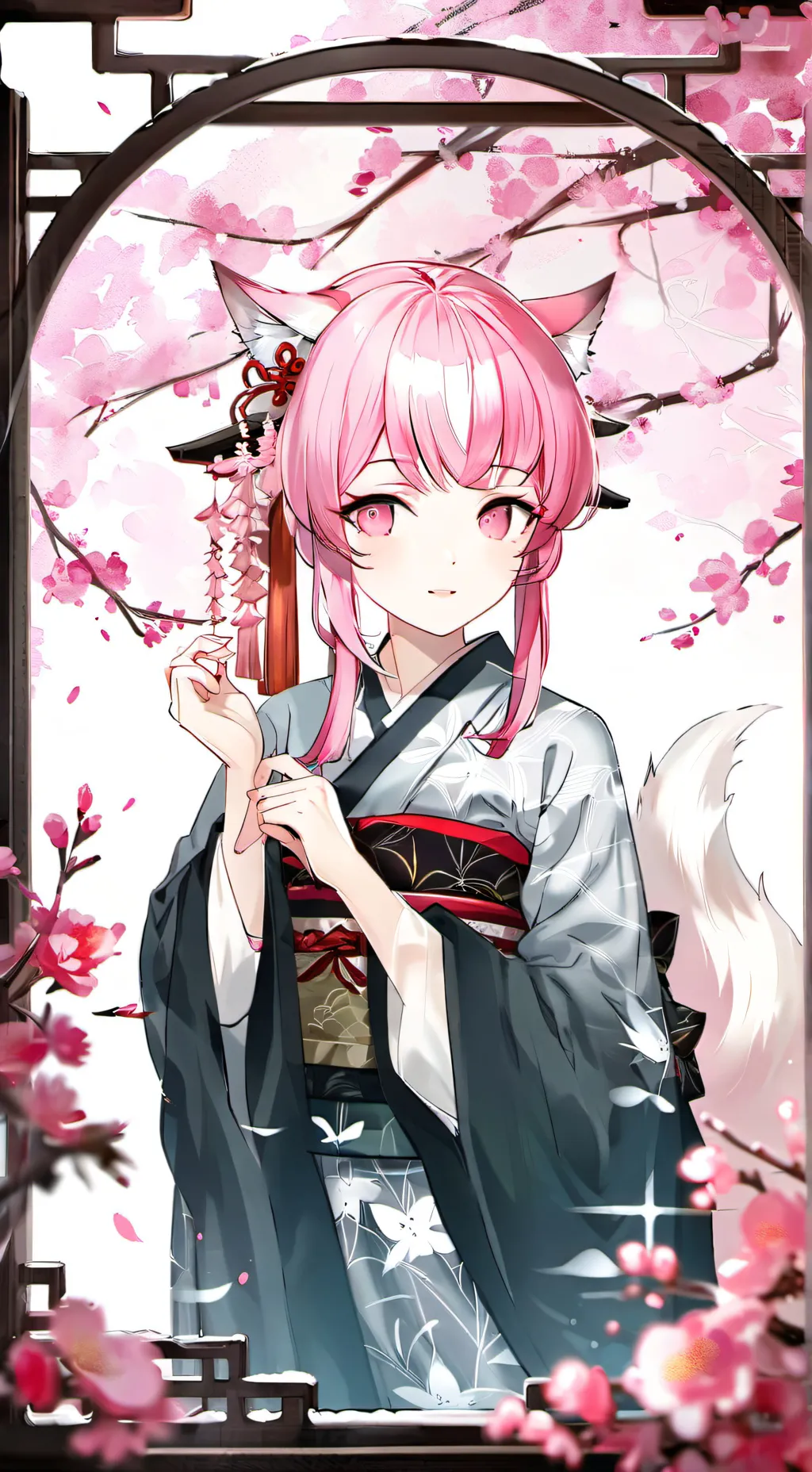 ai character: Sakura background