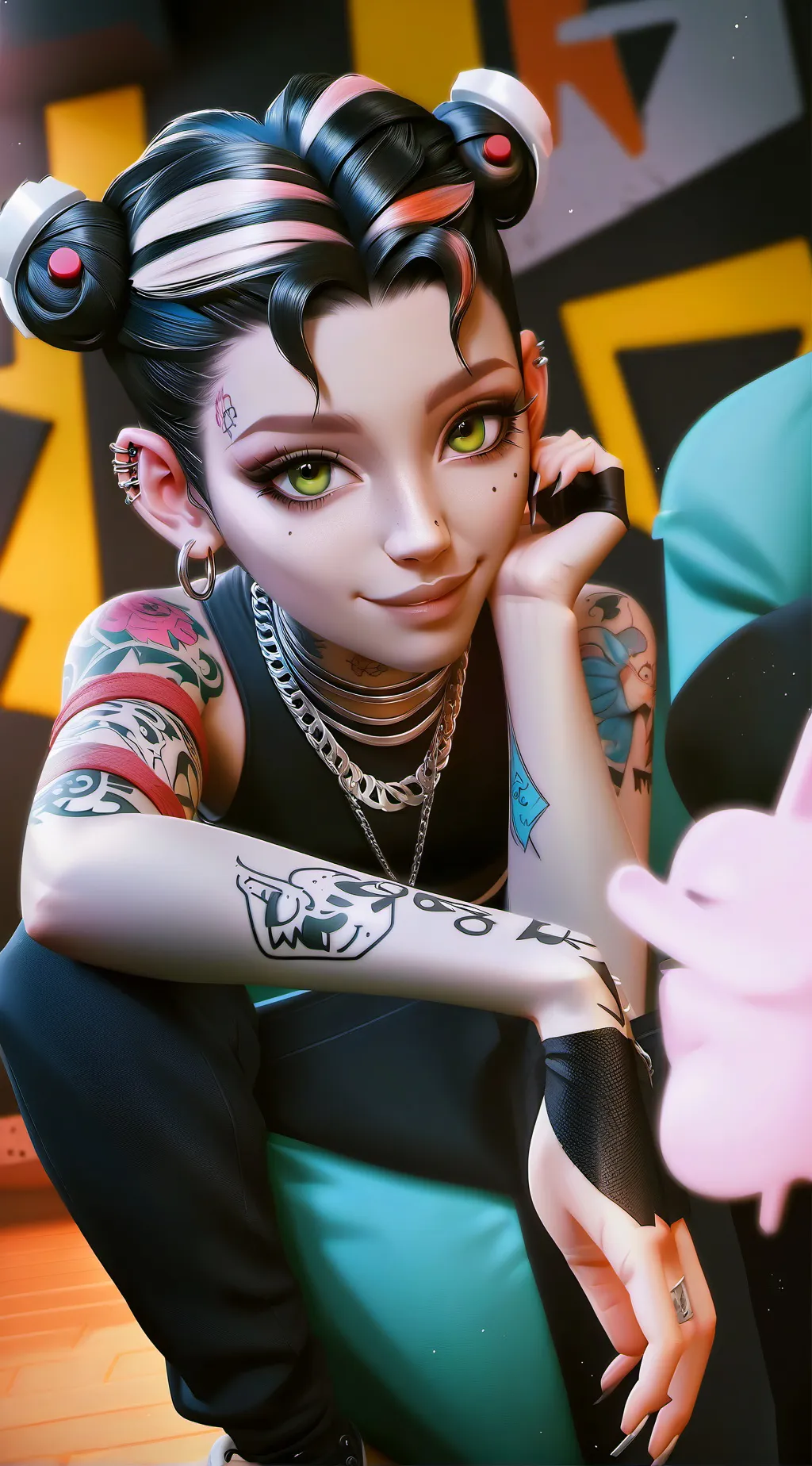 ai character: Mystique Max background