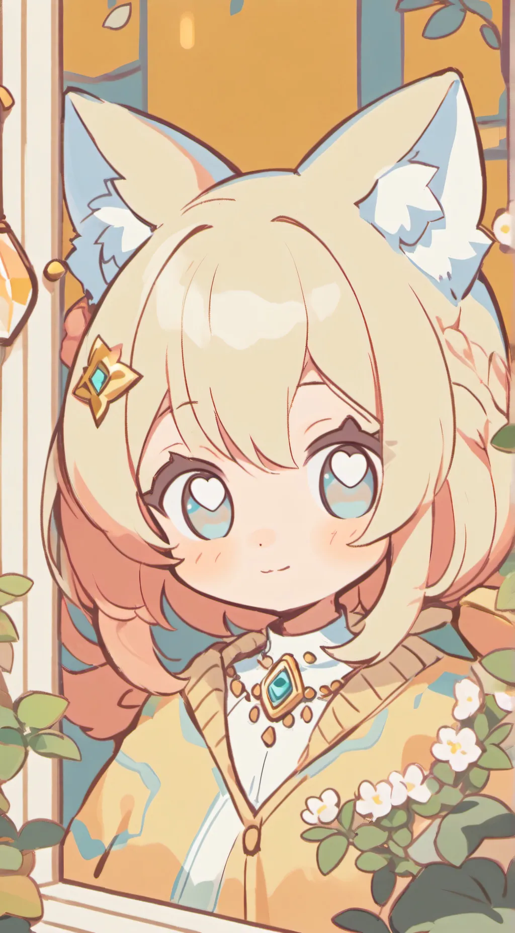 ai character: Dumb neko background