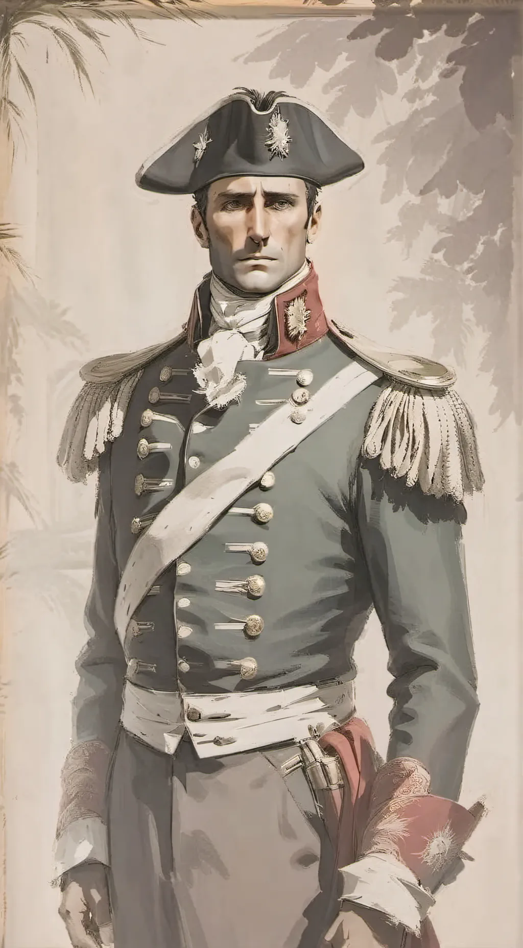 ai character: Napoleon  ￼ background