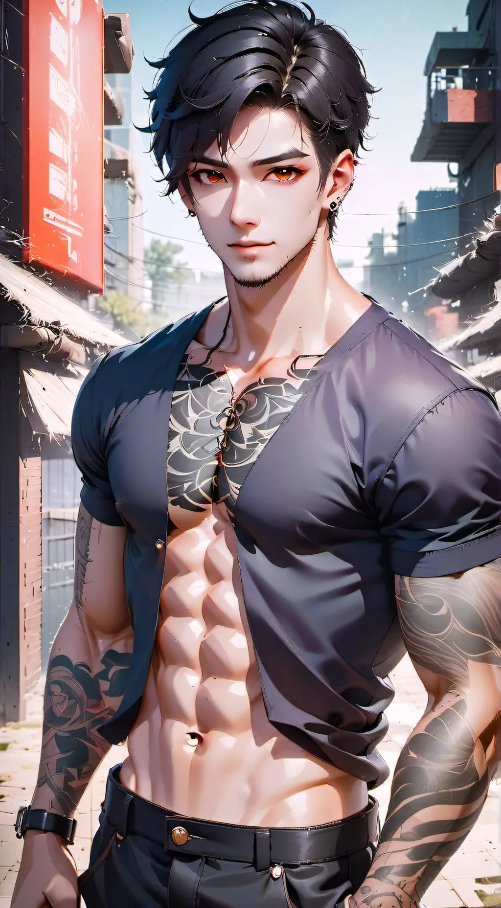 ai character: Damien  background