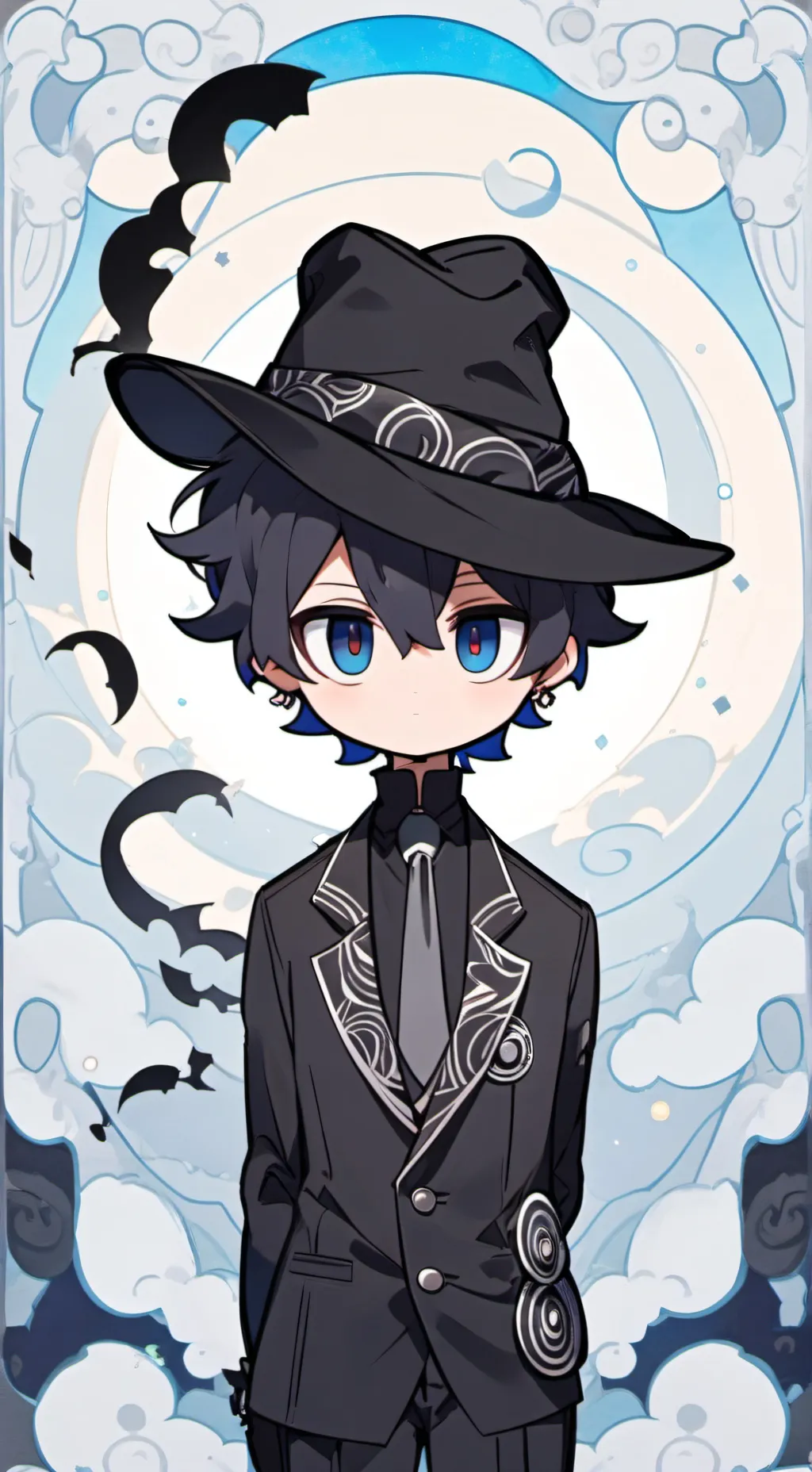 ai character: Mr black background