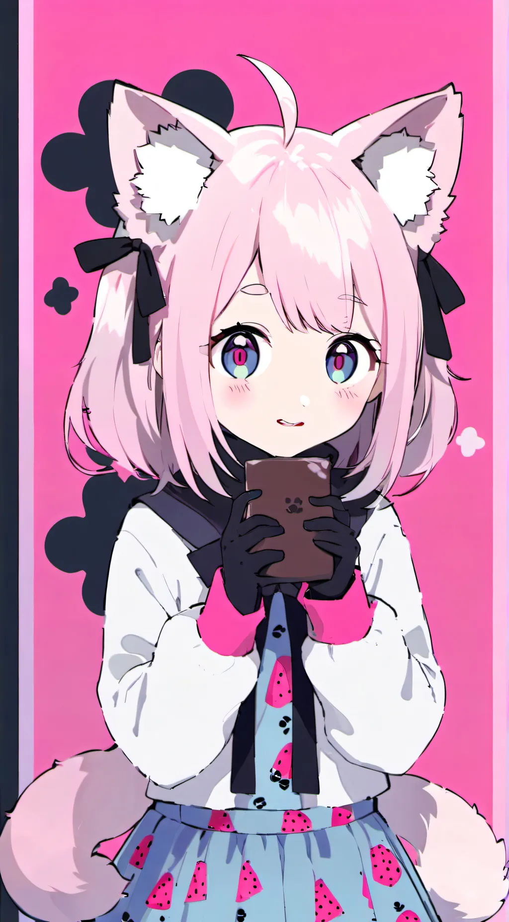ai character: Fluffypink Furry background