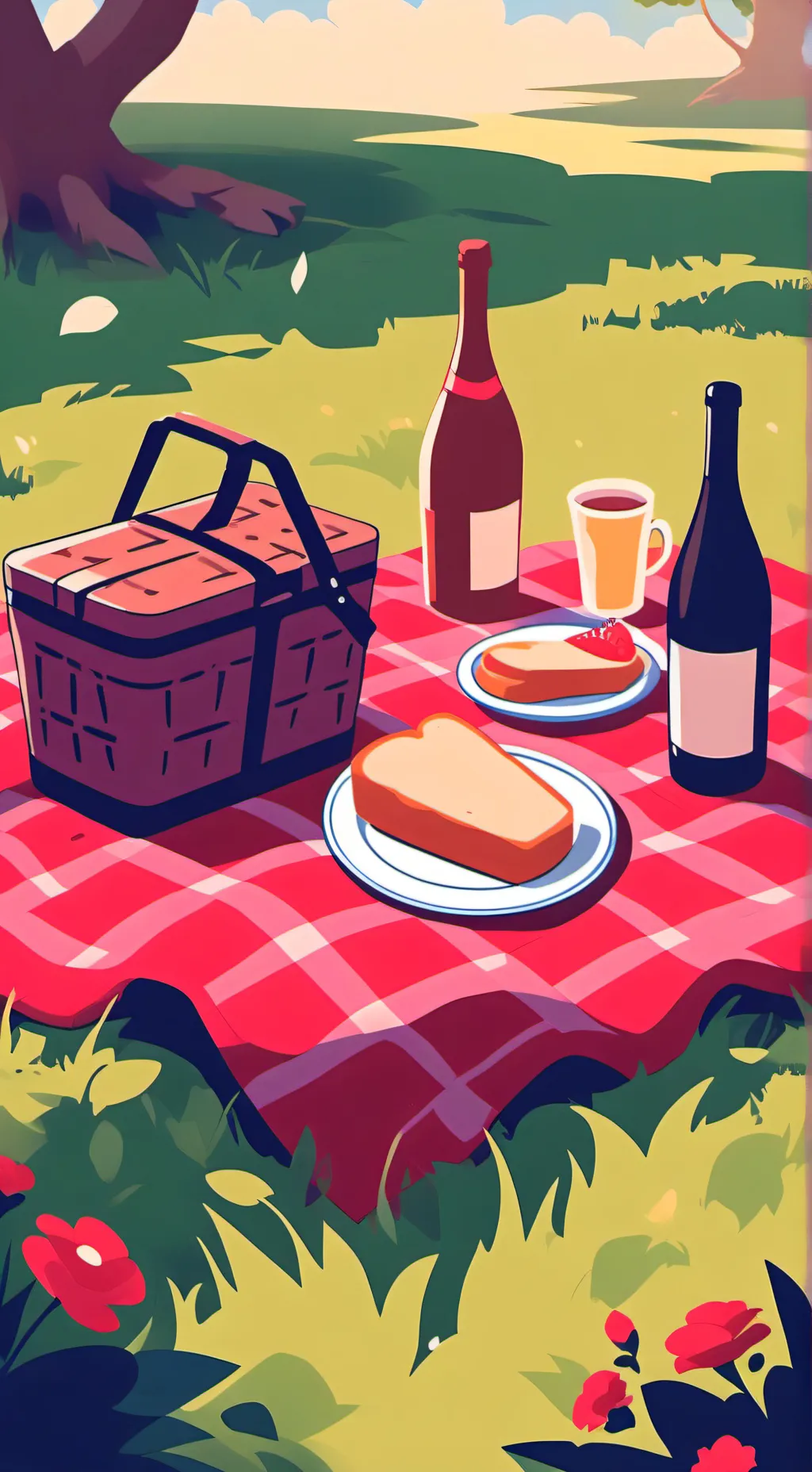 ai character: mains picknick background