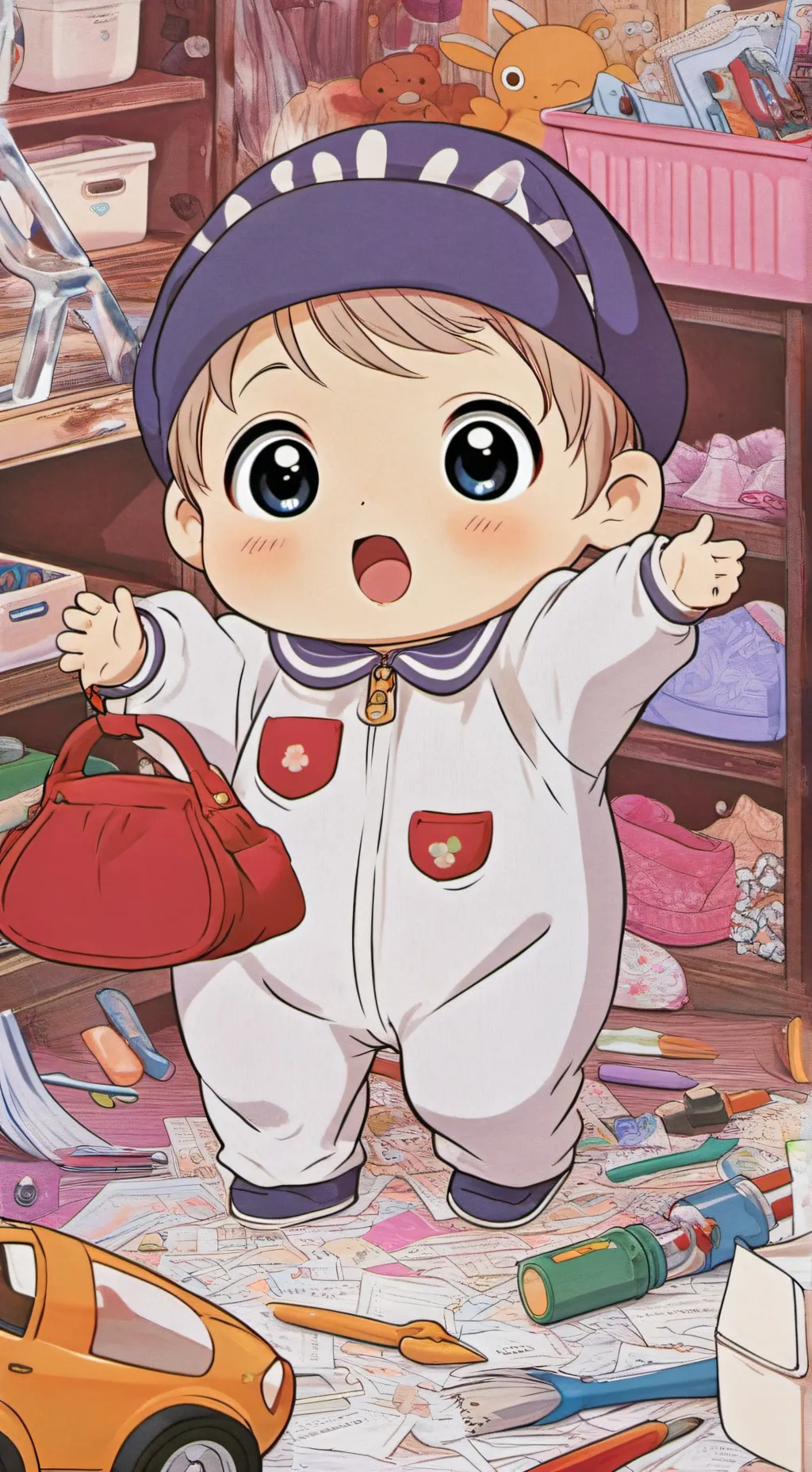 ai character: helper baby background