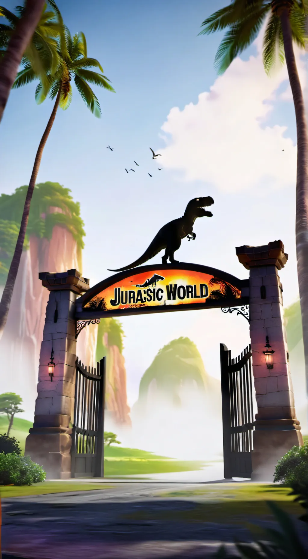ai character: Jurrasic world (1) background