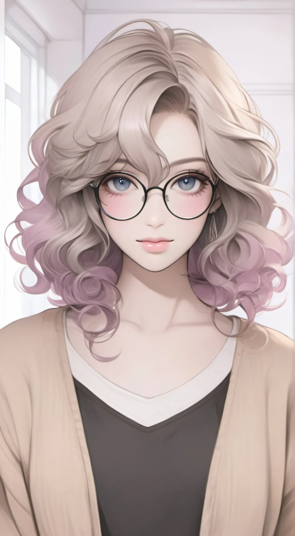 ai character: Amber background