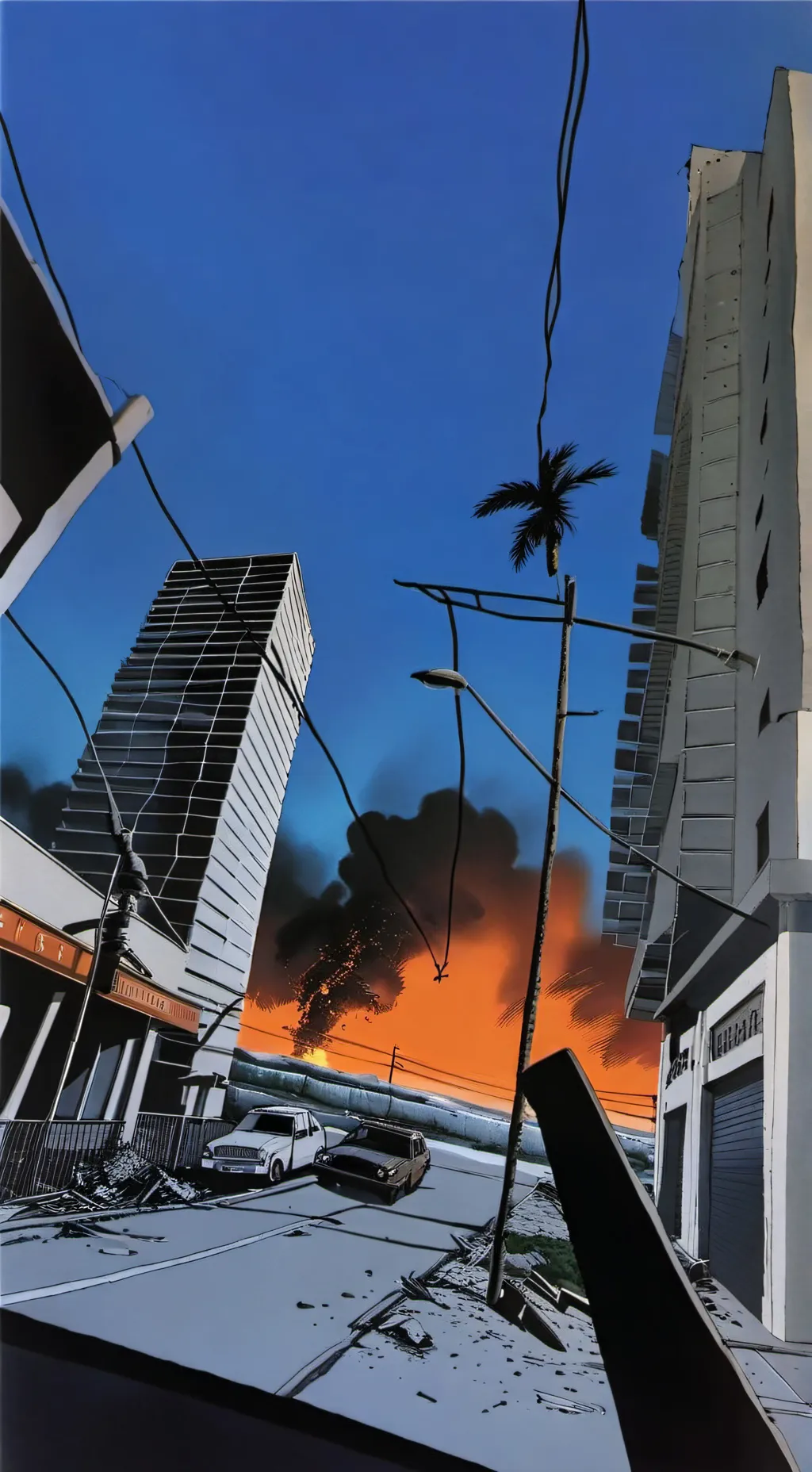 ai character: the earthquake background