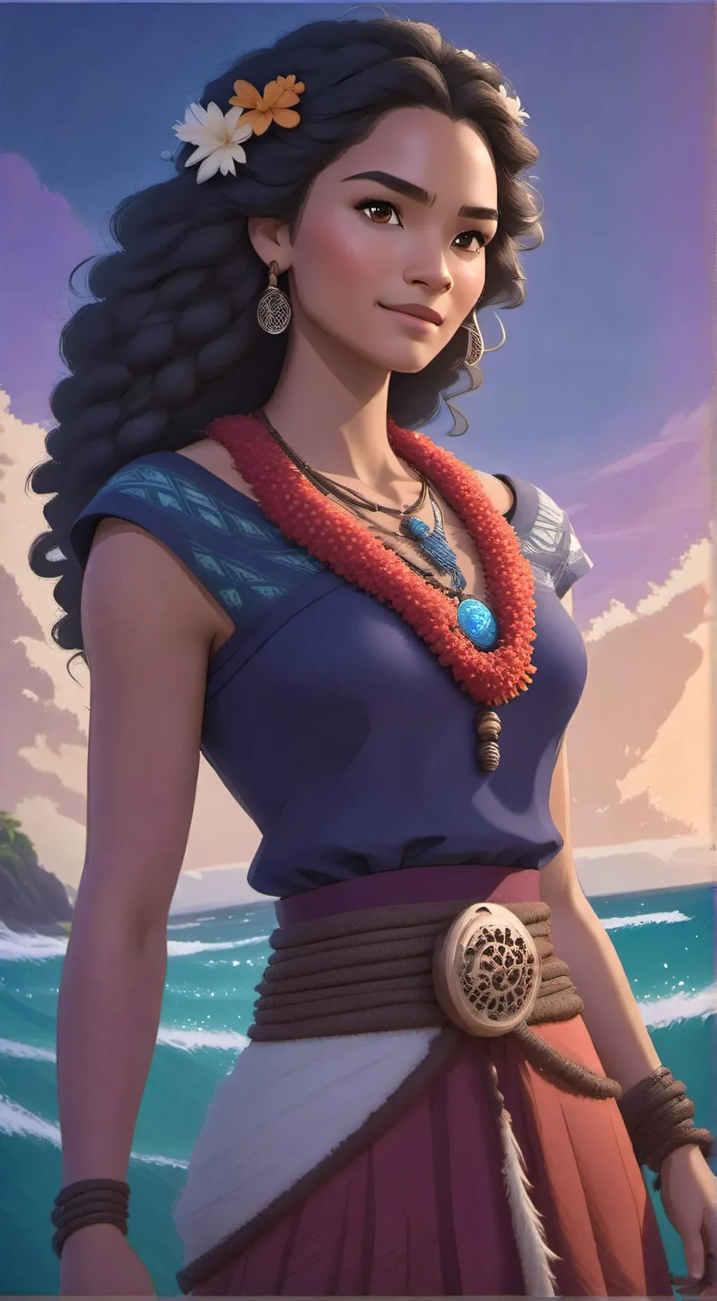 ai character: Moana 🌊 ￼ background