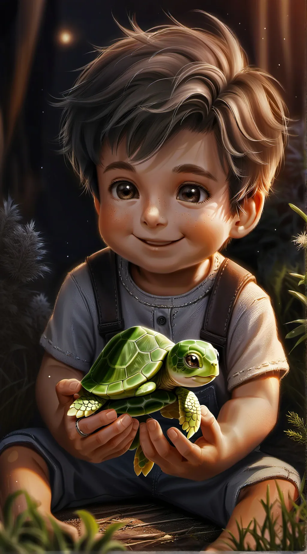 ai character: Turtle hybrid  background