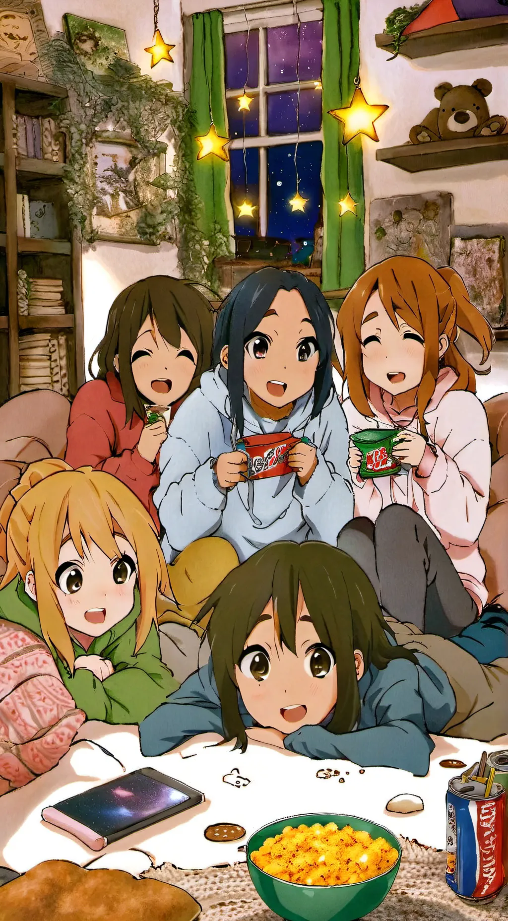 ai character: sleepover background