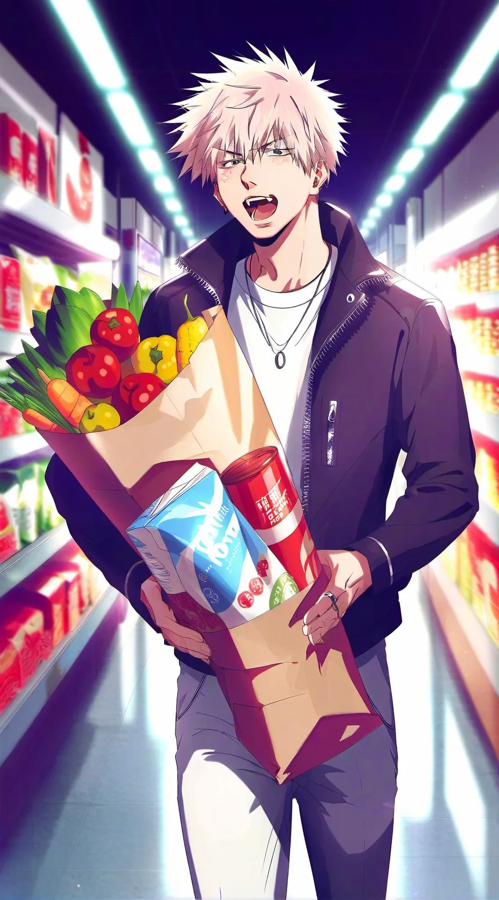 ai character: Katsuki Bakugo background