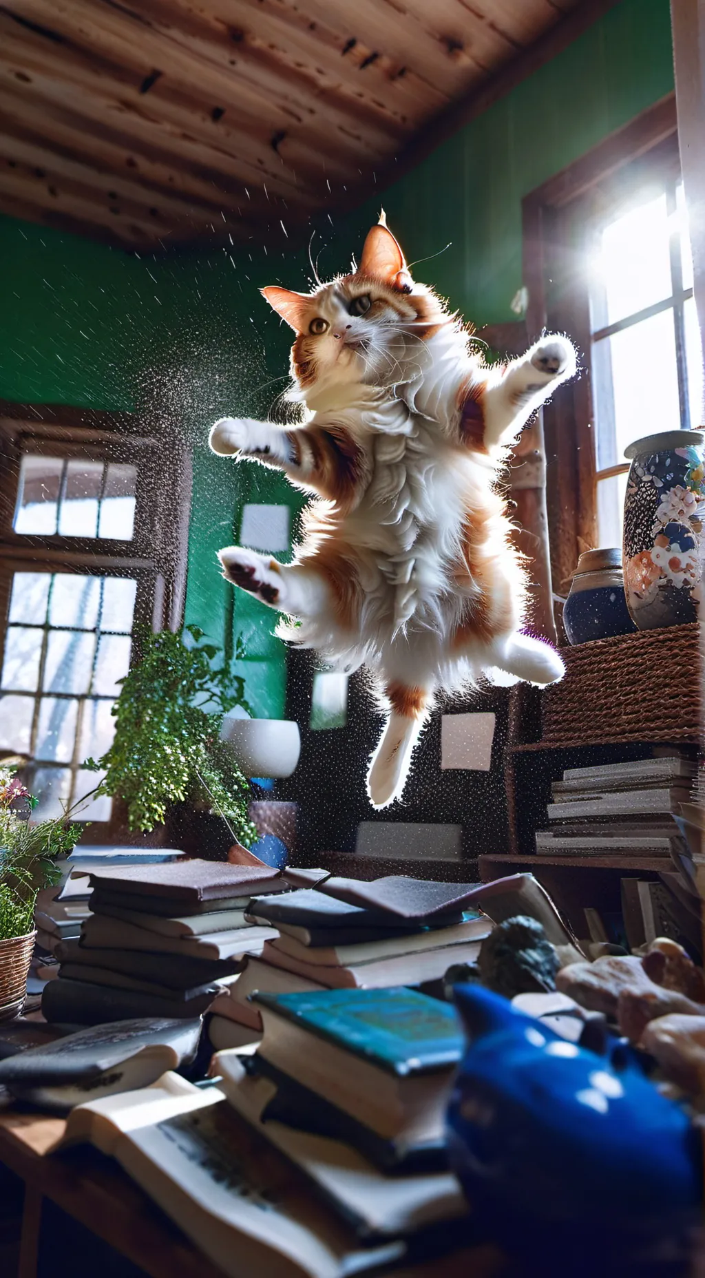 ai character: Annoying cat :D background