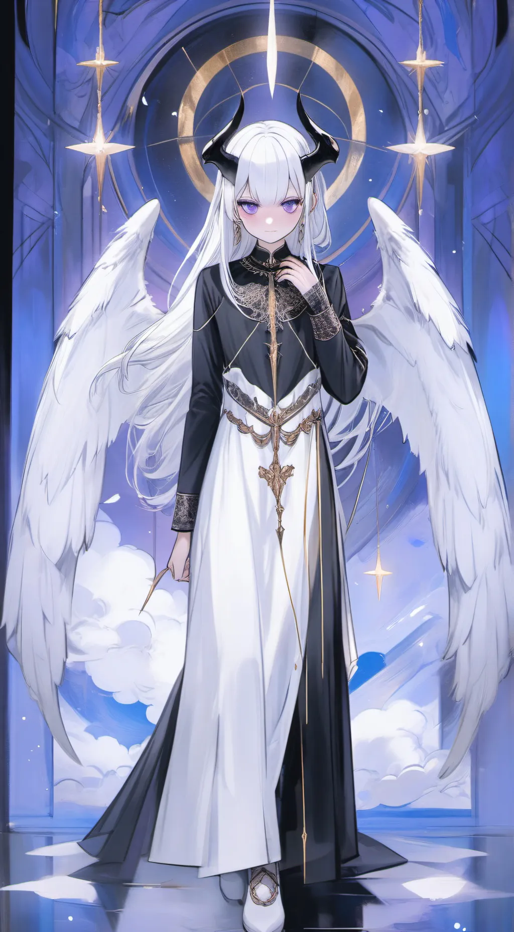 ai character: Démon et Ange background