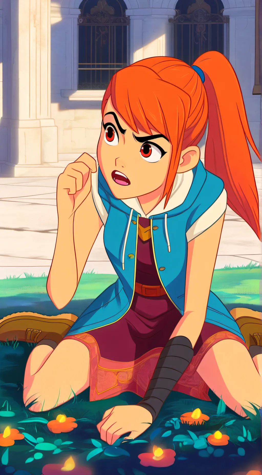 ai character: Shrimpa wailing background