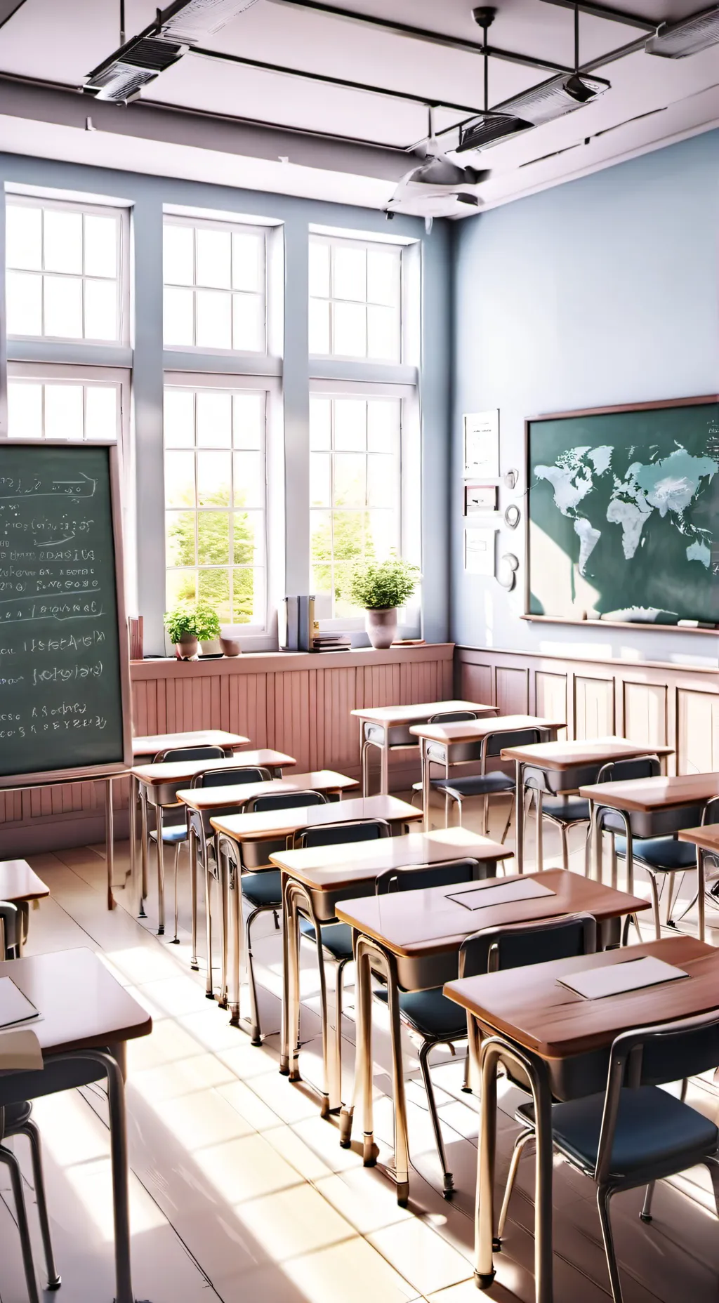 ai character: escuela background