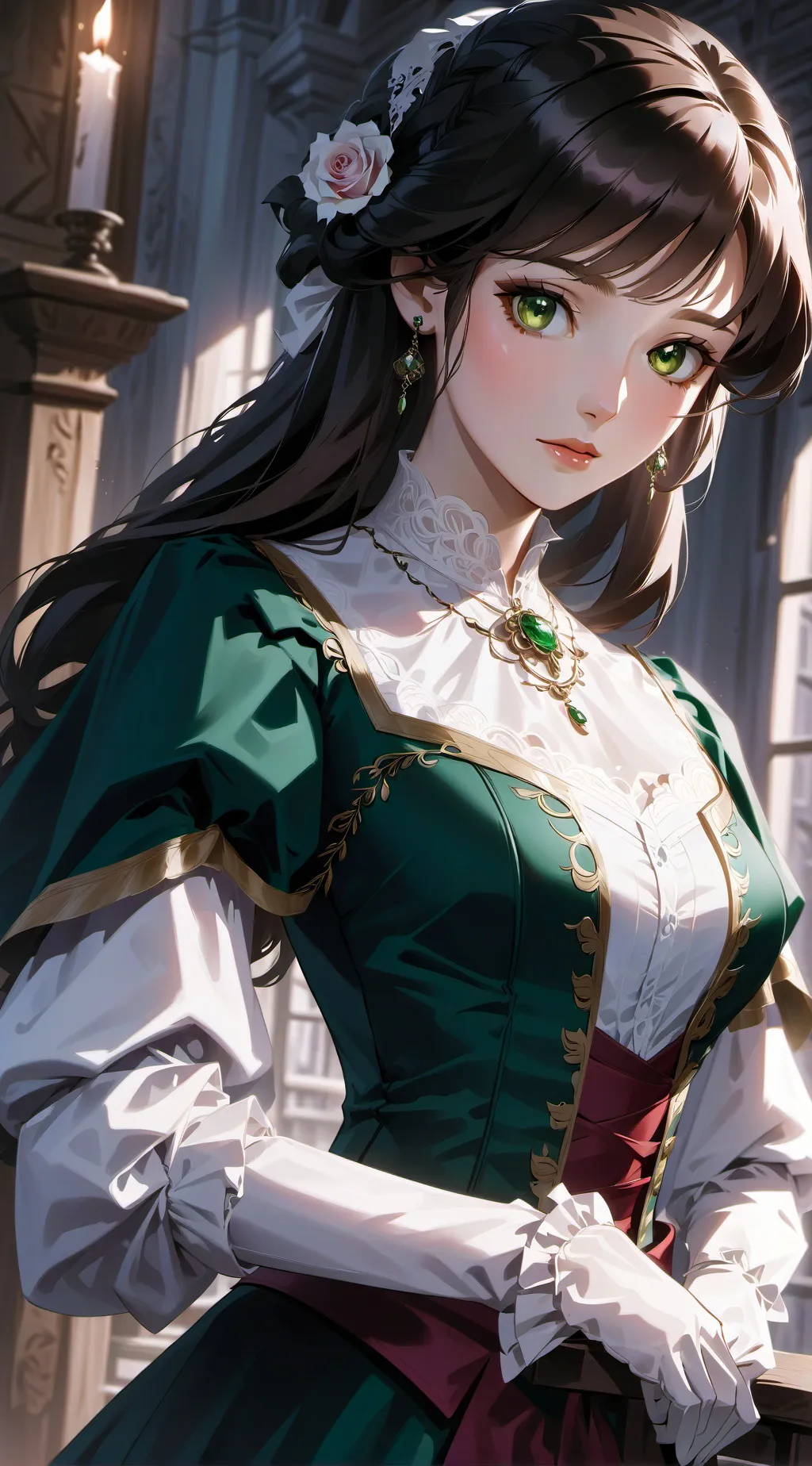 ai character: Angela  background