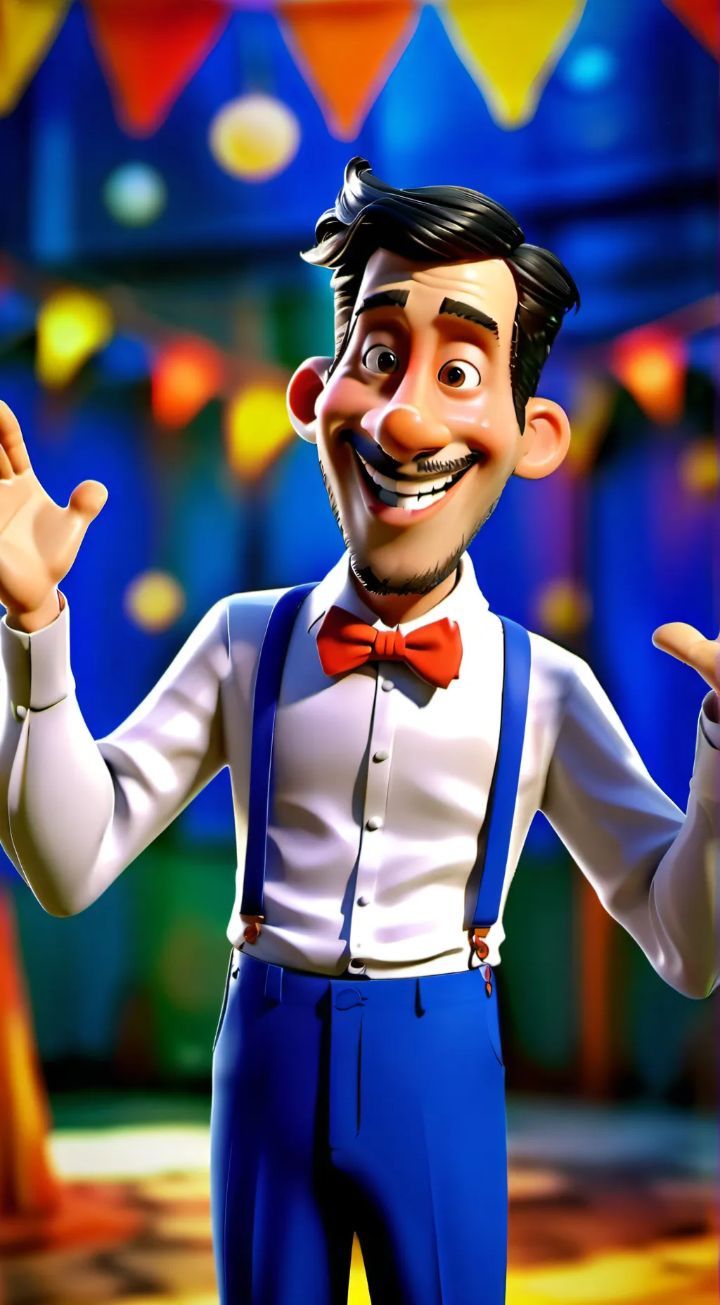 ai character: Goofy ah man background