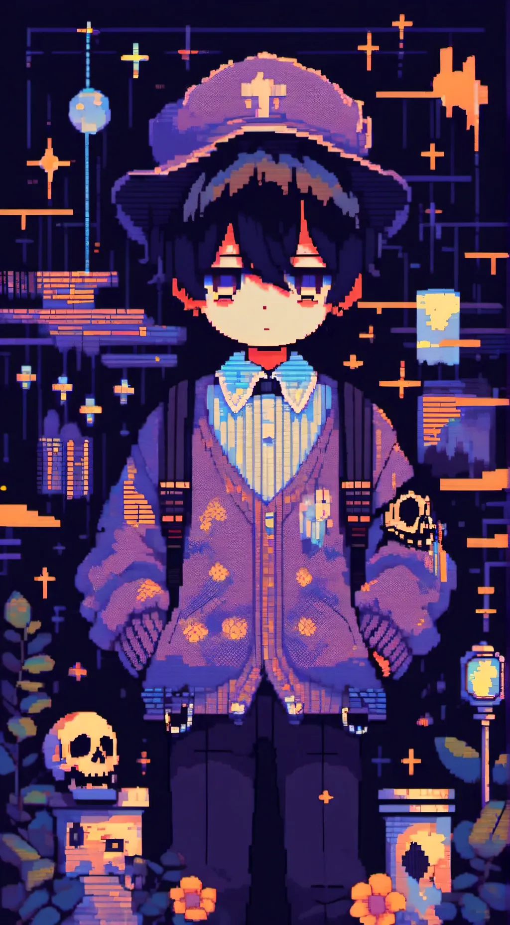 ai character: Death the kid😎 background