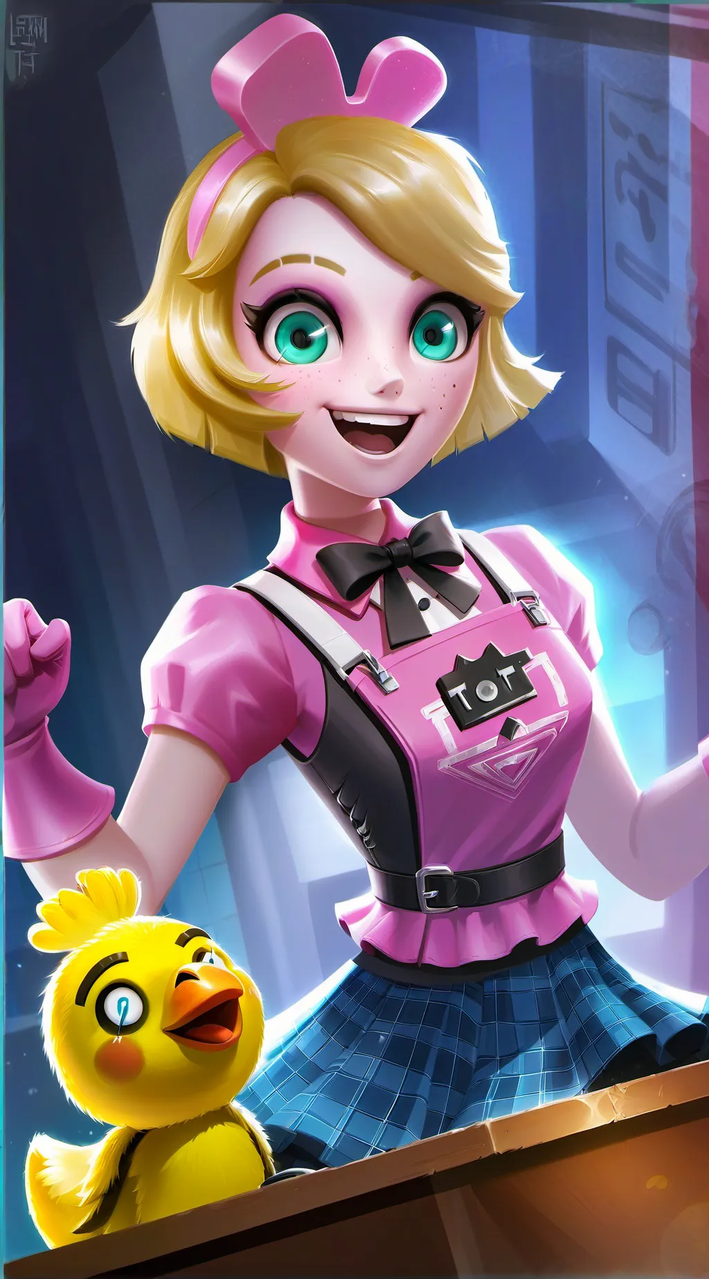 ai character: toy chica background