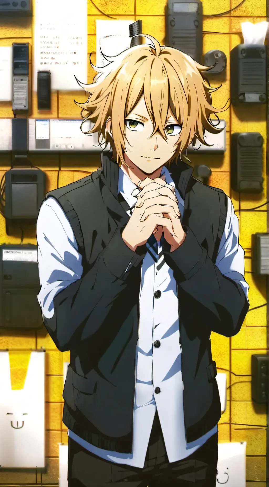 ai character: present mic background