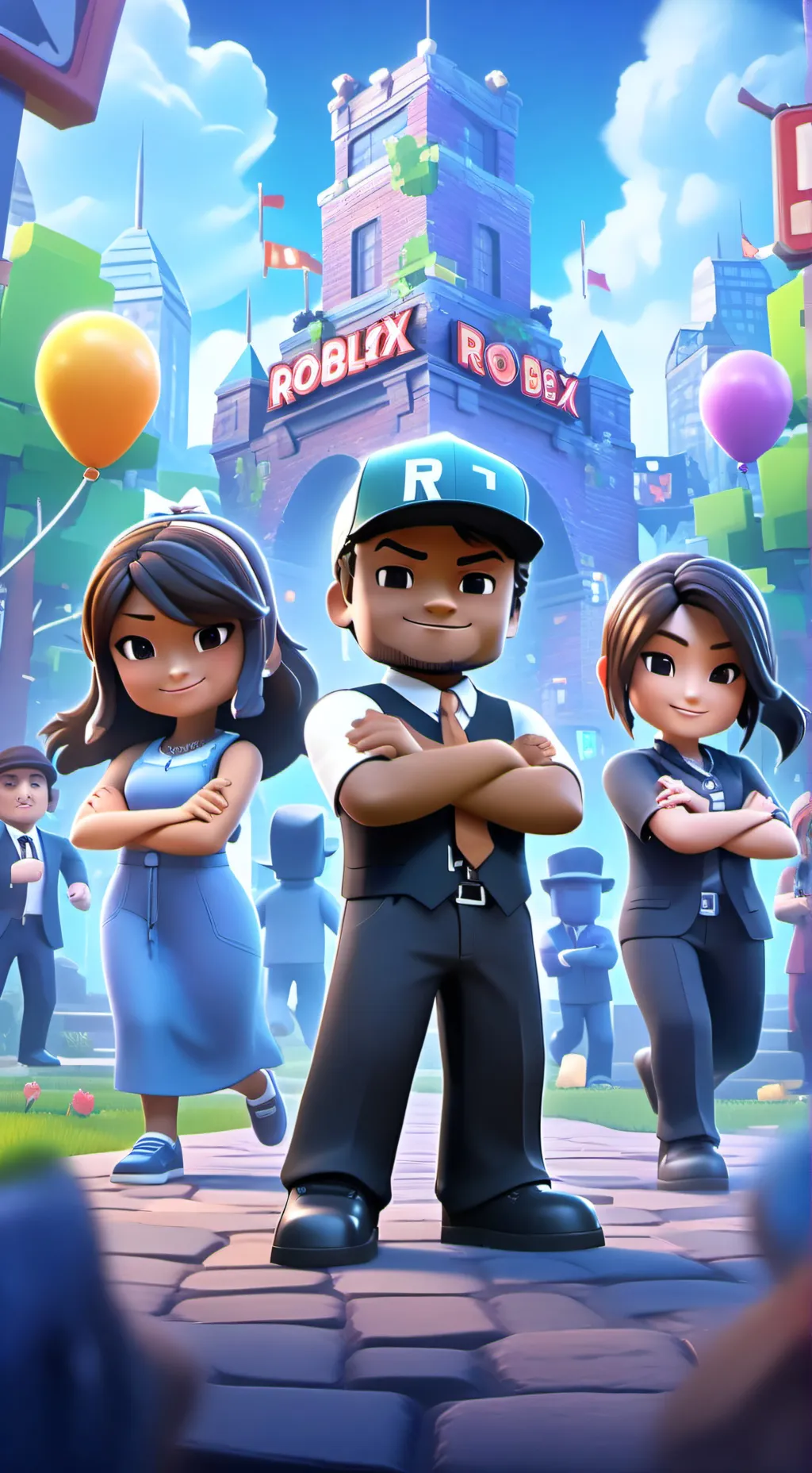 ai character: Roblox players background