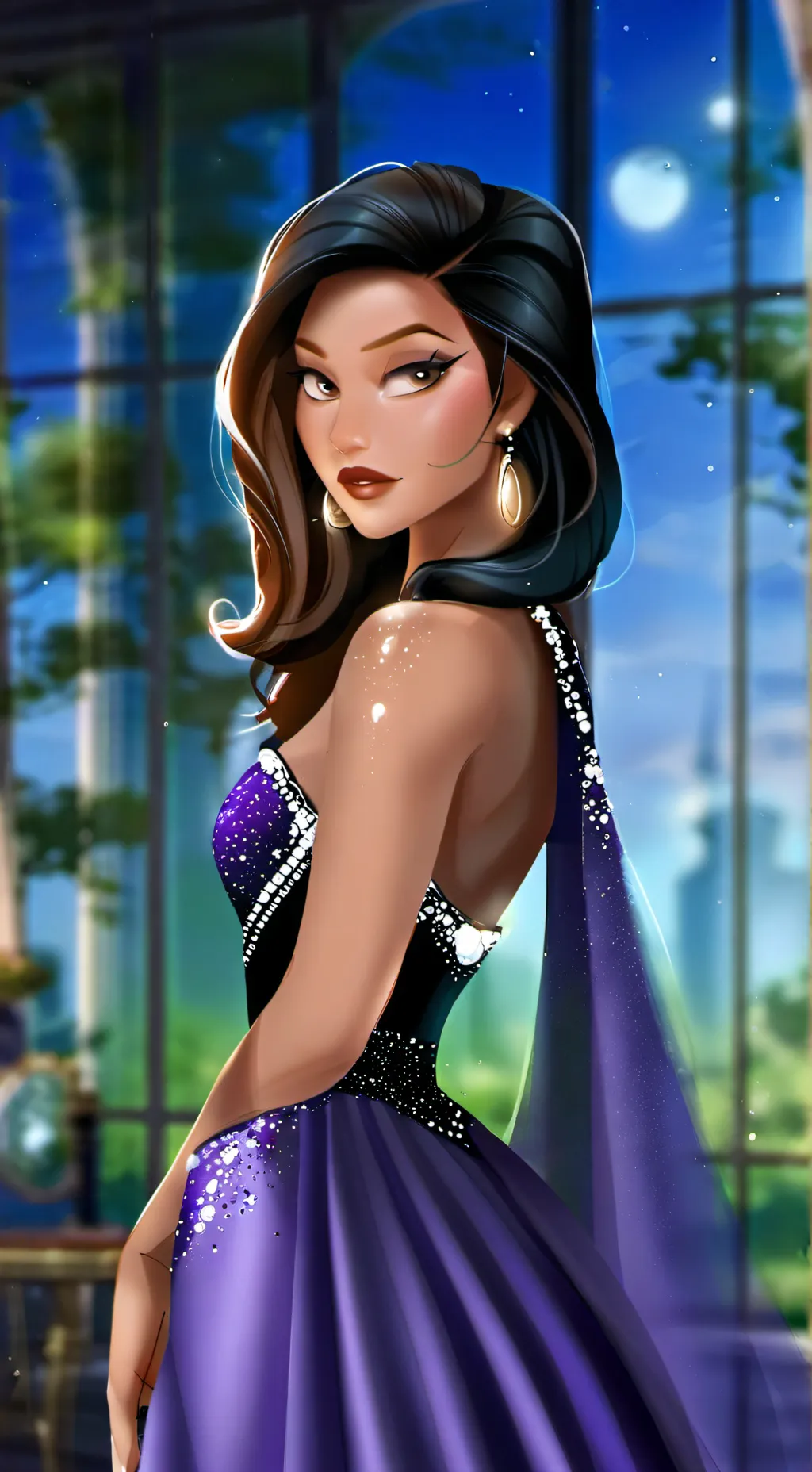 ai character: mika Rivers background