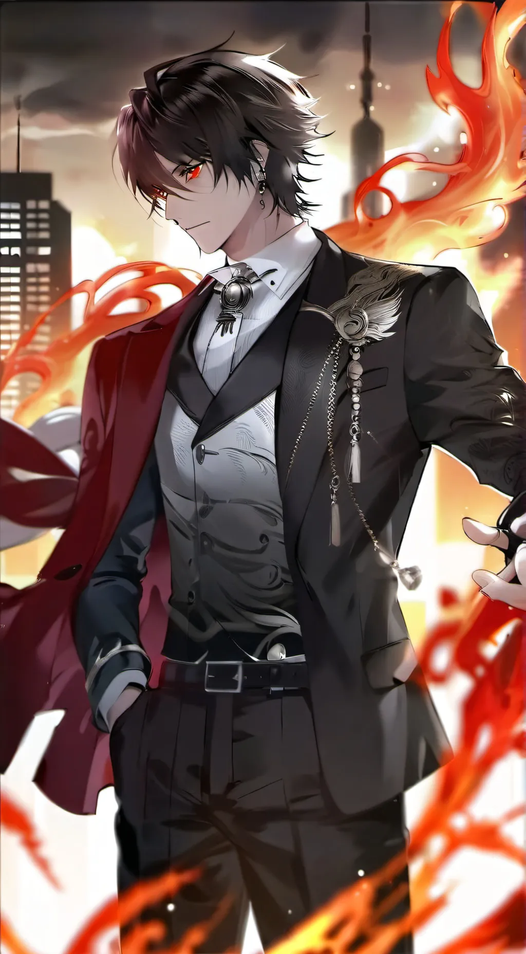 ai character: ash background