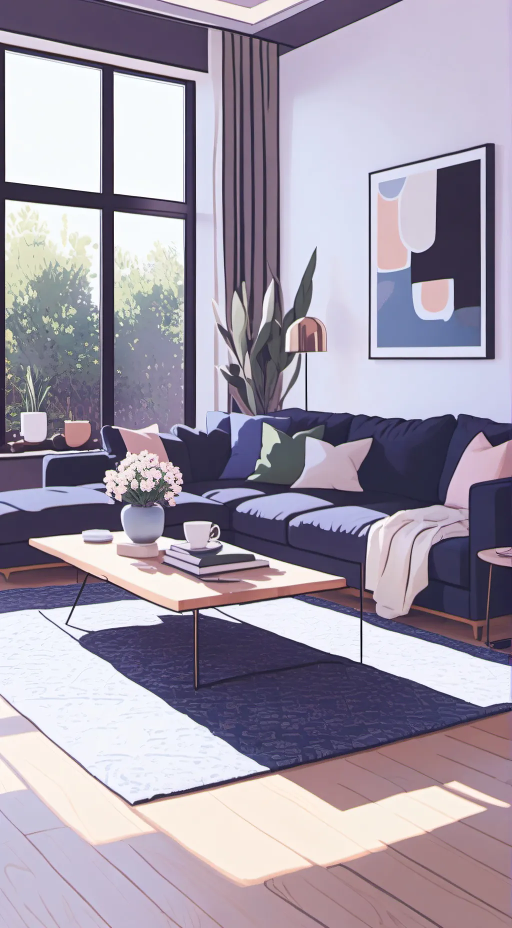 ai character: Main room ￼ background