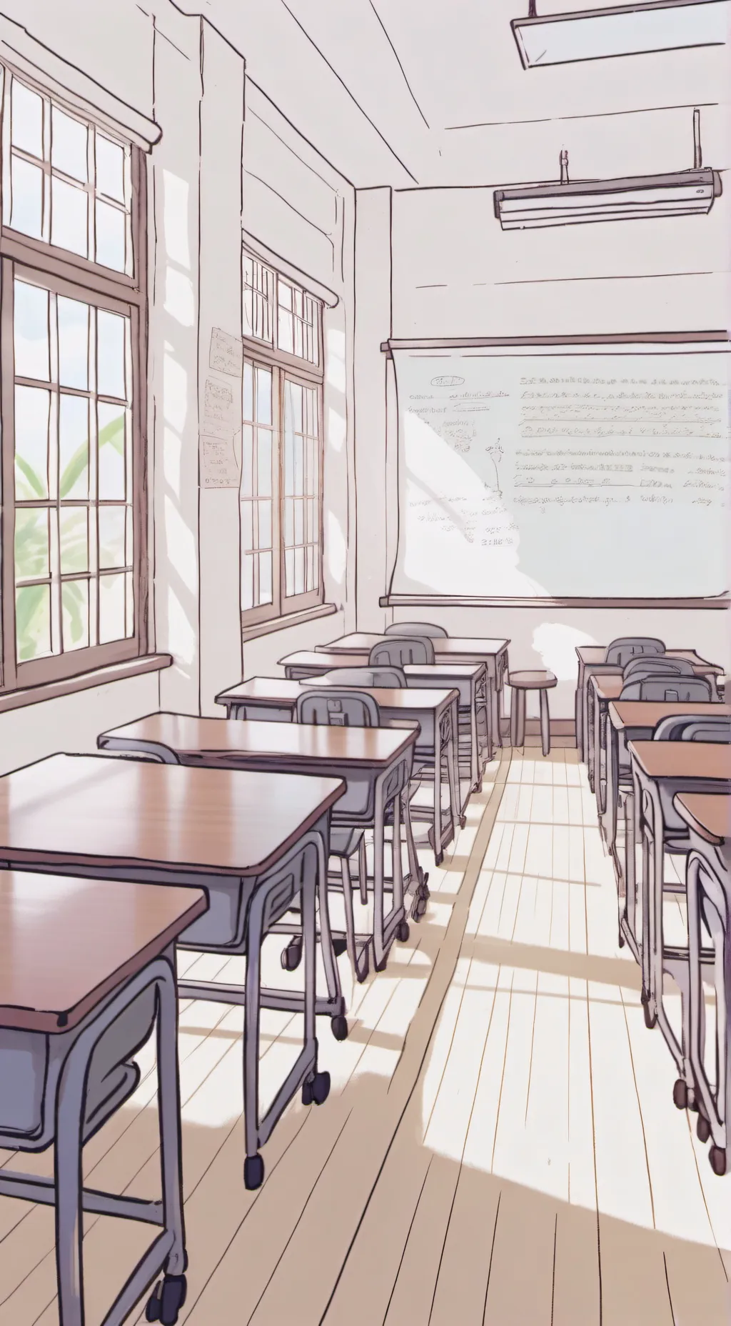 ai character: my school in irl background