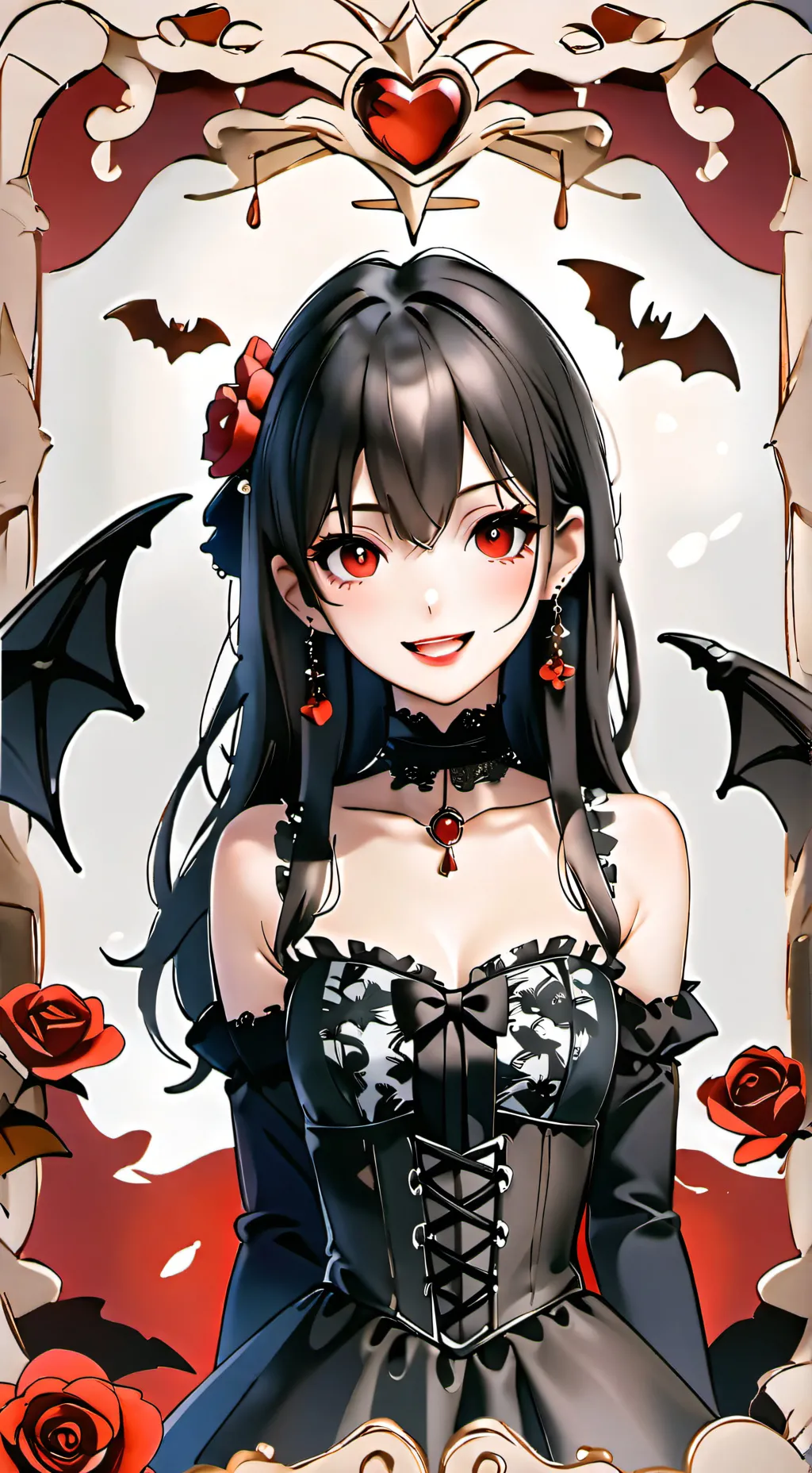 ai character: vampire girl background